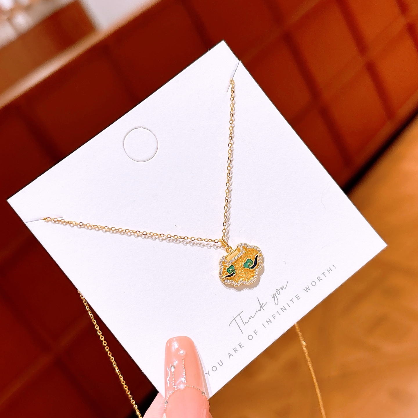 925 Silver Necklace Light Luxury Proposal Gold