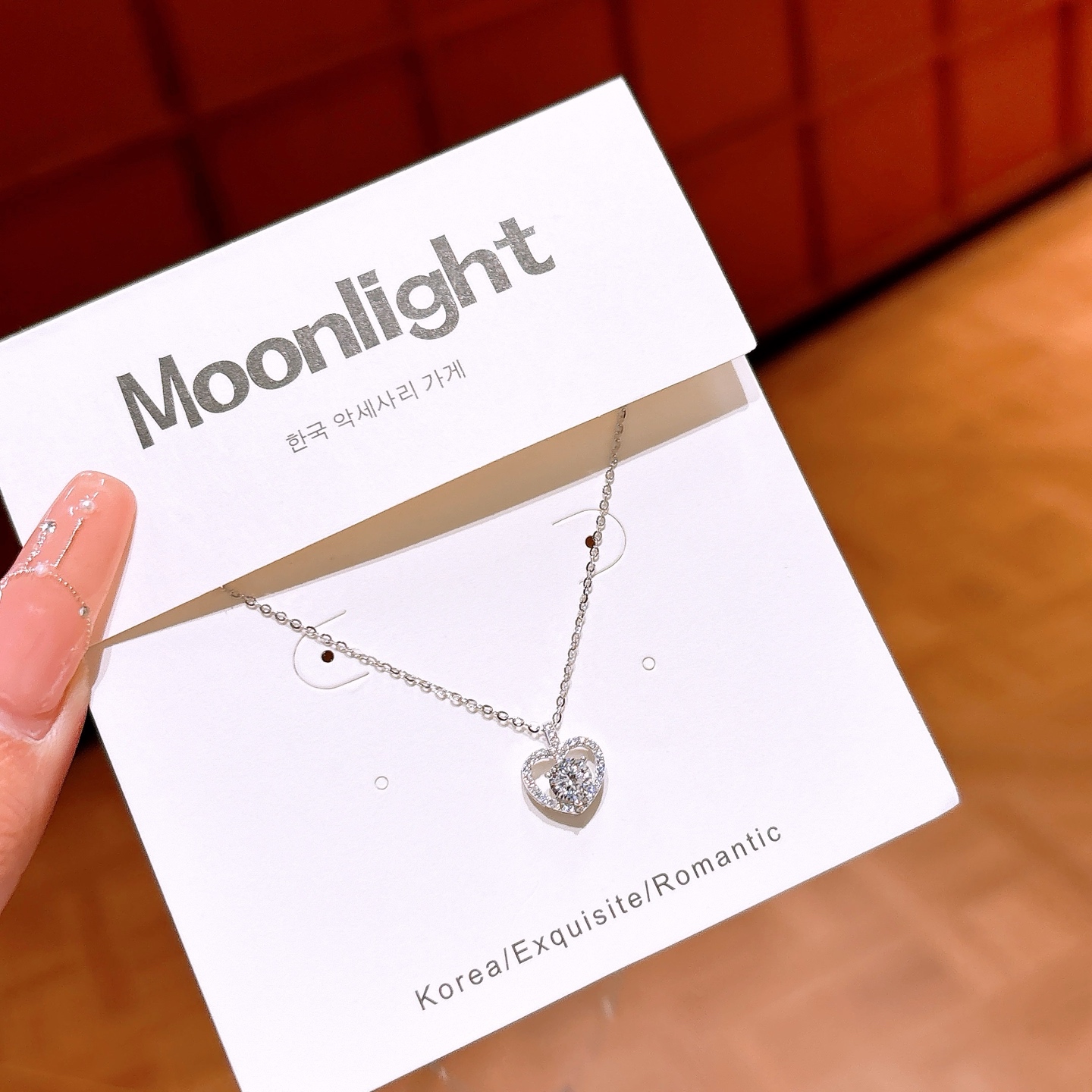 Hypoallergenic Silver Moissanite Necklace Girly Self-love Silver