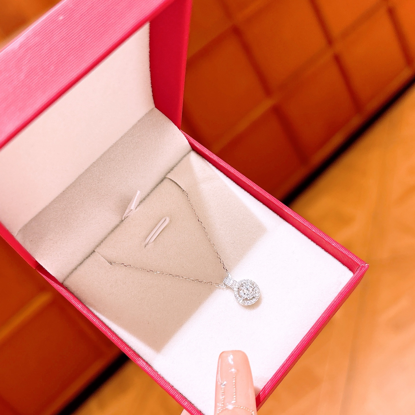 Hypoallergenes Silber Moissanit Kette Intellektuell Muttertag Gold