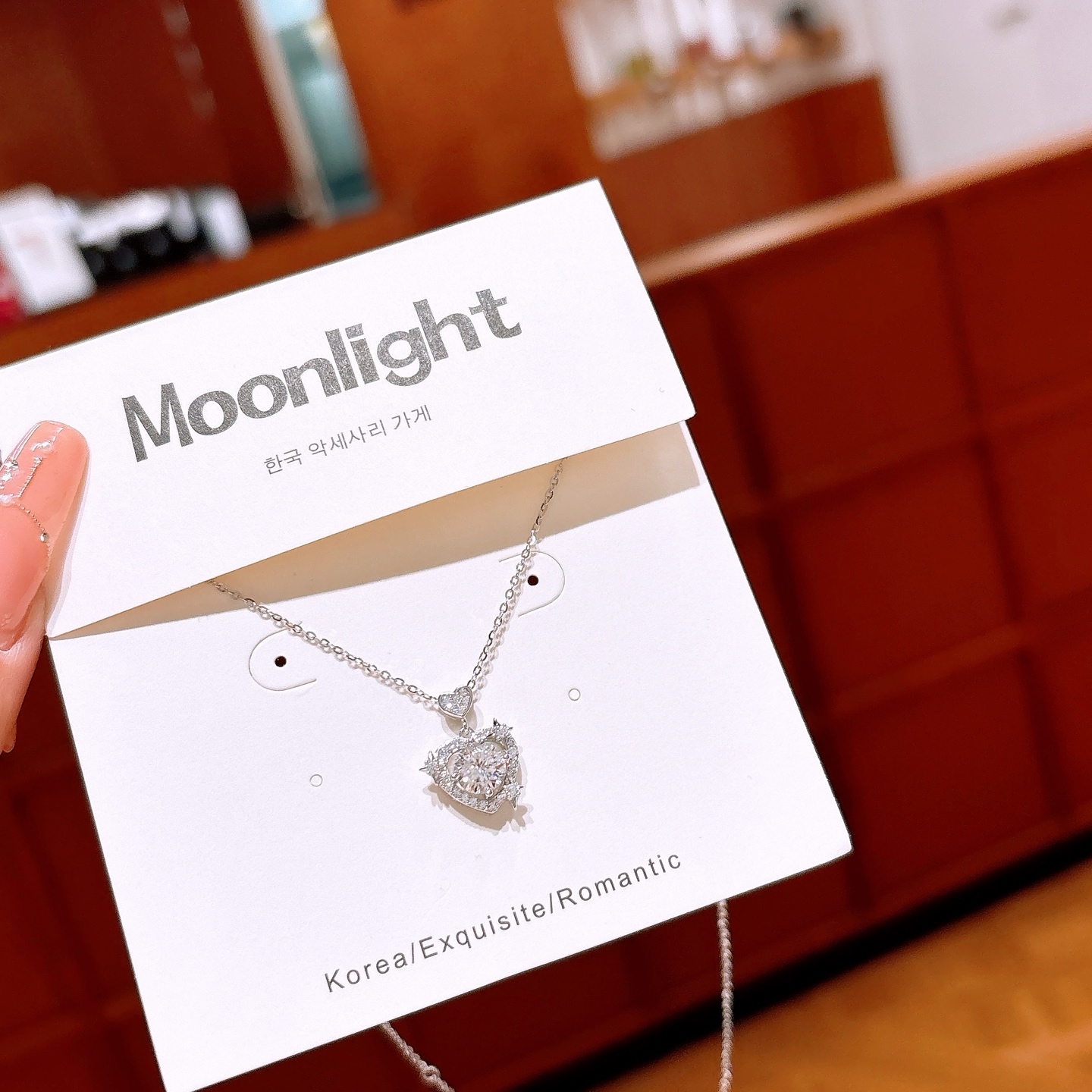 925 Silber Moissanit Kette Künstlerisch Geständnis Silber