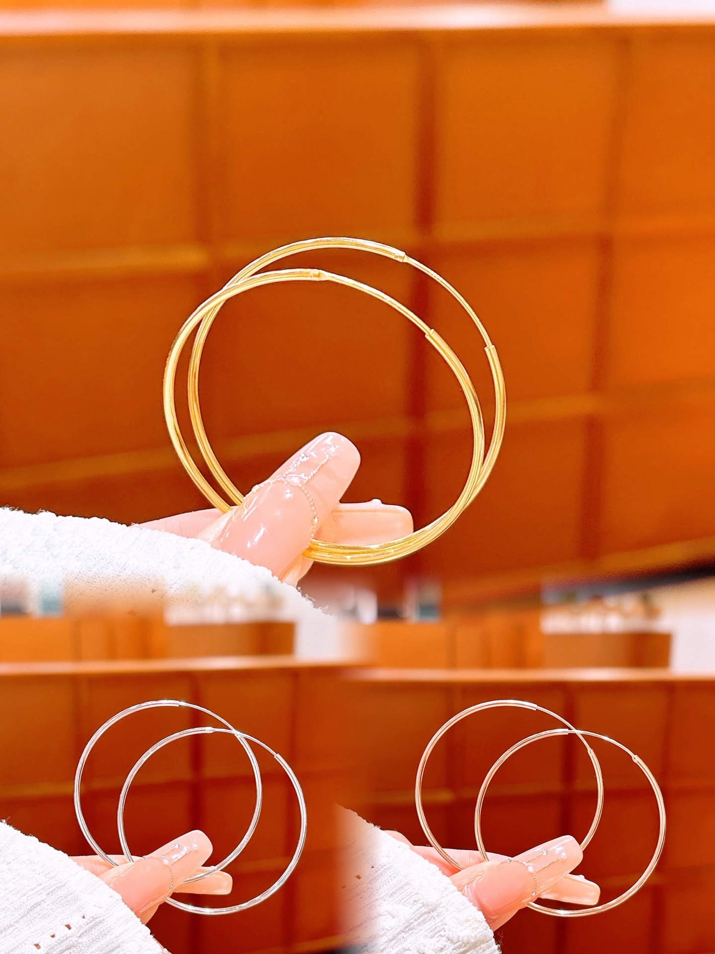 Solid Silver Hoop Earrings Premium Date Night Silver