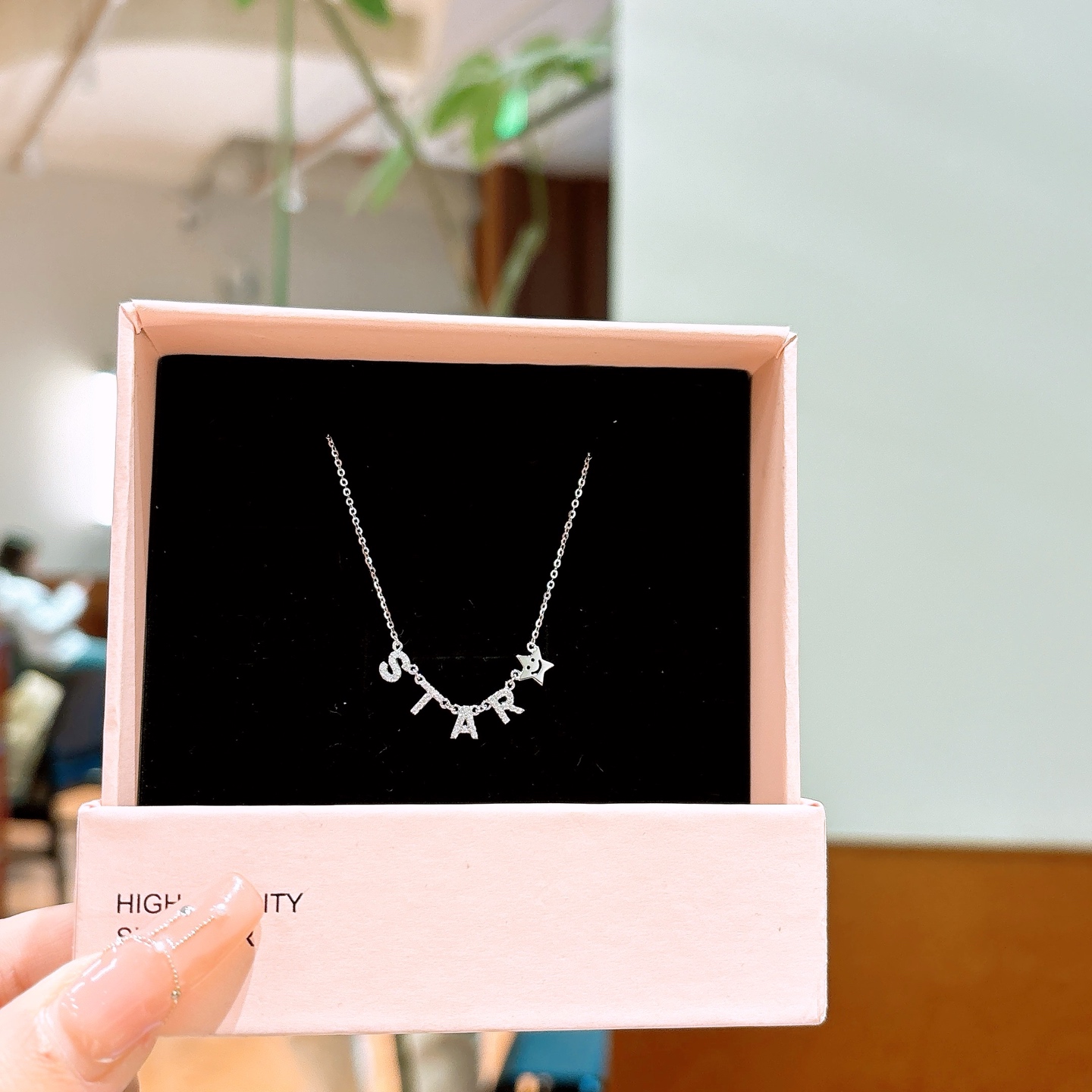 S925 Sterling Silver Necklace Pure Birthday Gold