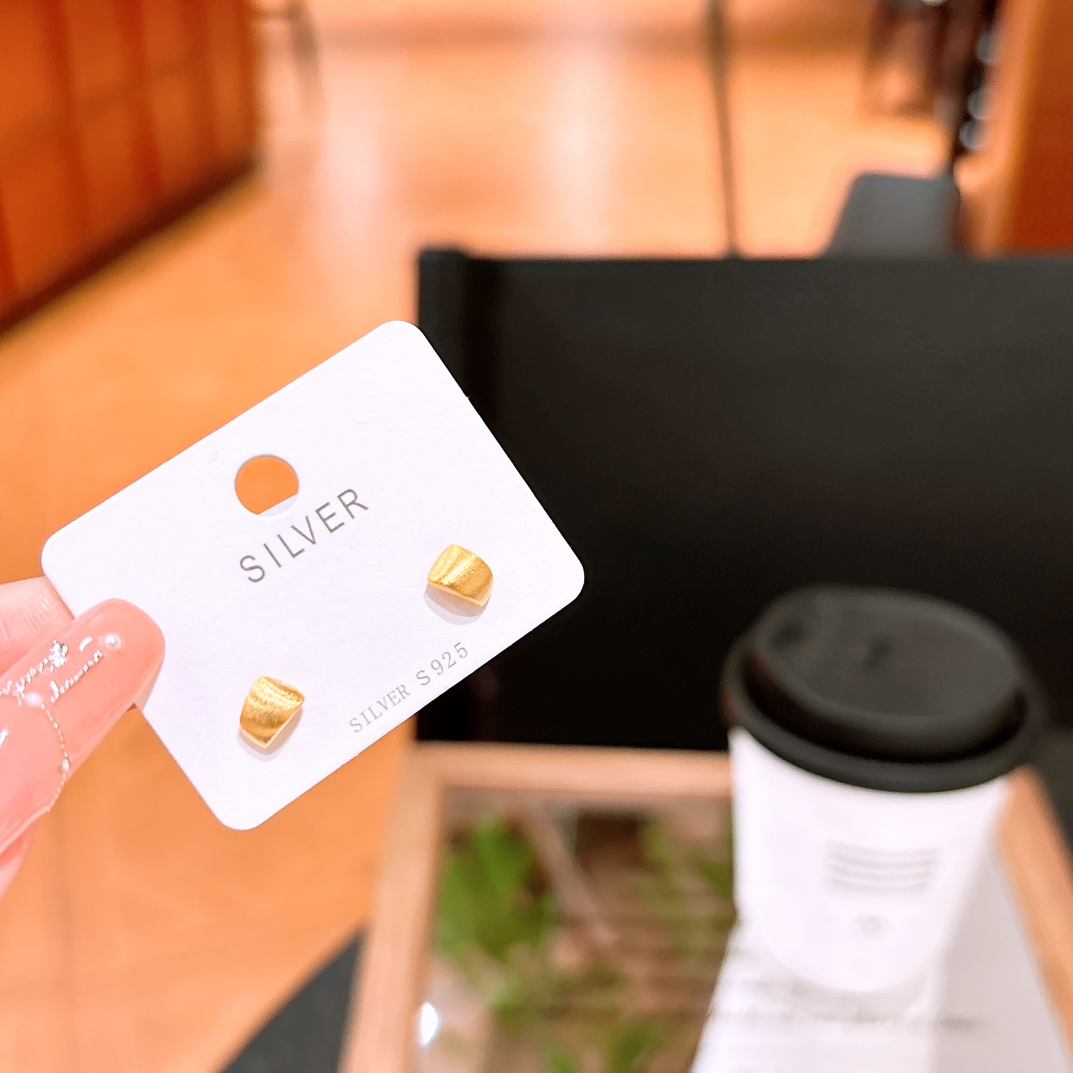 柔らか高品質シルバーイヤリングゴールド ギフト