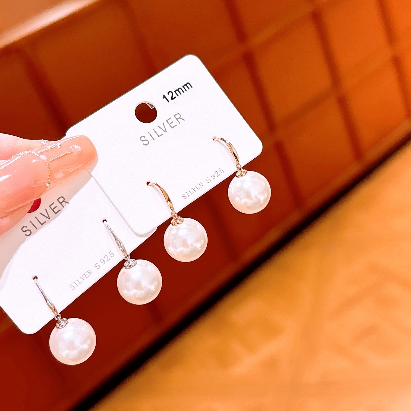 Hochglanzpoliertes Silber Ohrhänger & Fadenohrringe Künstlerisch Vatertag