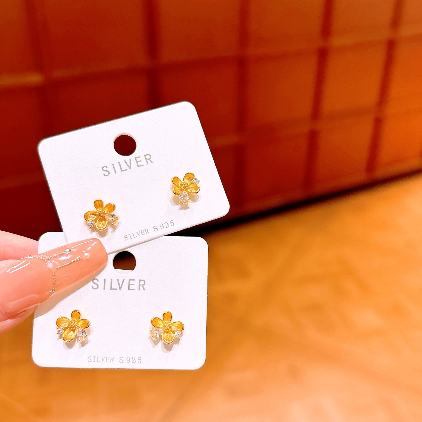 S925 Sterling Silver Earrings Light Luxury Teacher's Day Silver