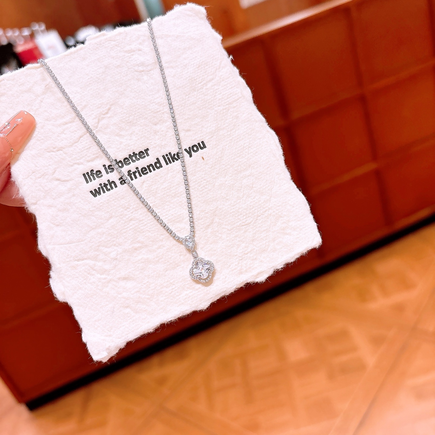 フレンチ高品質シルバーネックレスシルバー デート