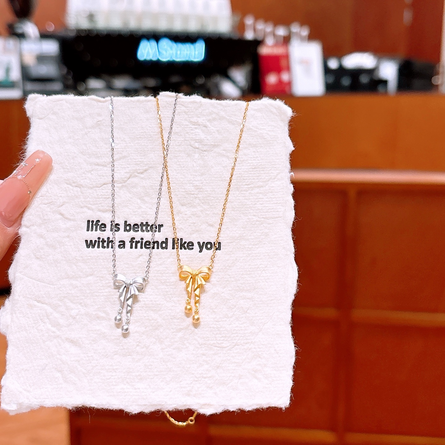 柔らかニッケル無添加銀ネックレスゴールド ウェディングギフト