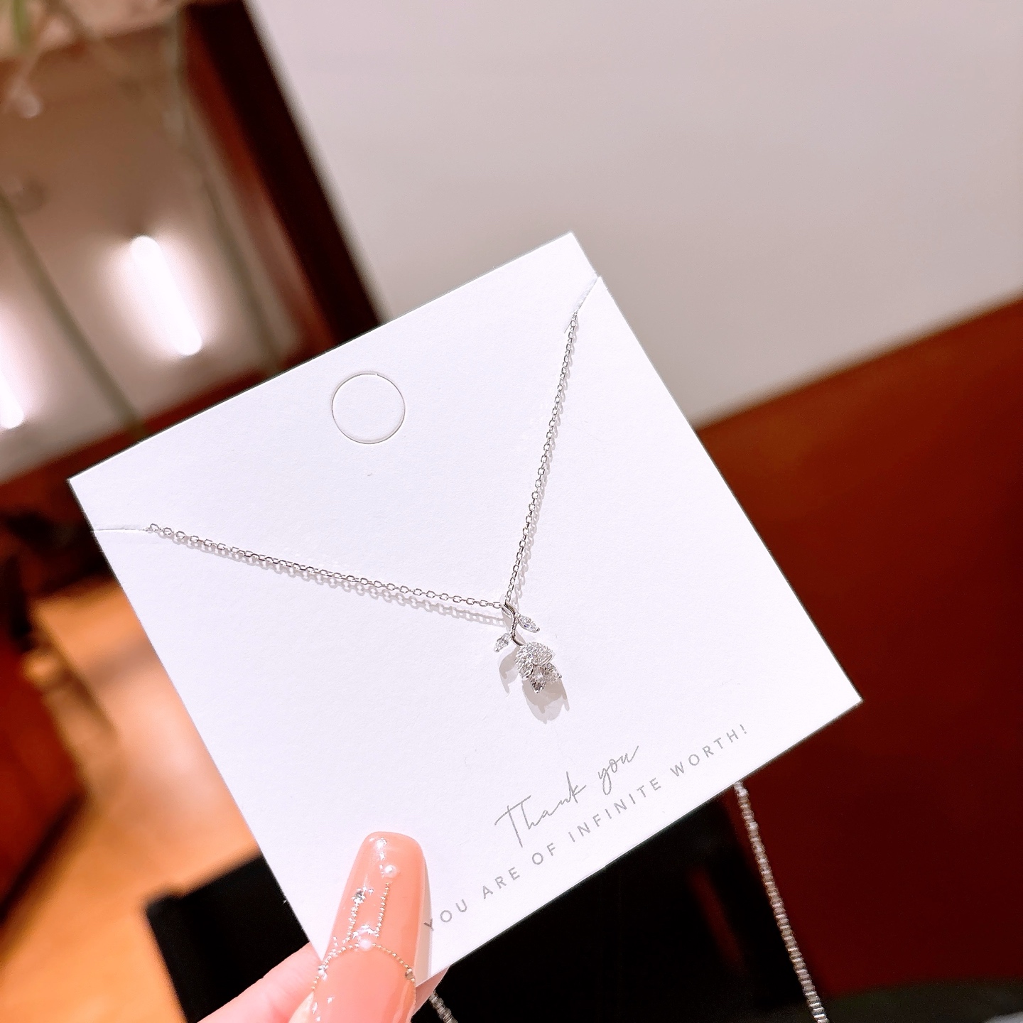 Allergiearmes Silber Kette Leichter Luxus Verabredung Silber