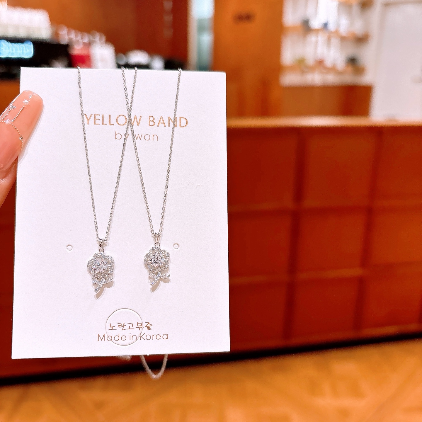 925 Silver Necklace Sweet & Cool Annual Party Gold