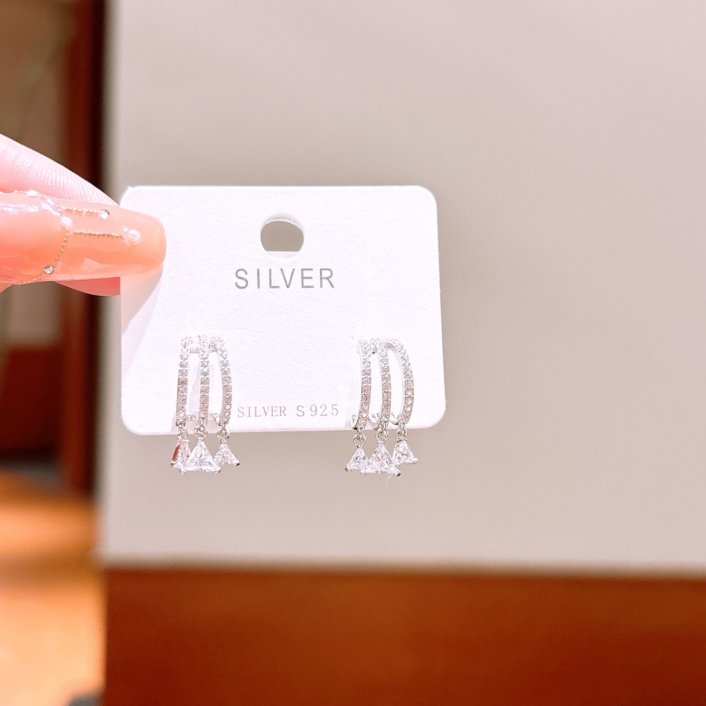 High Polish Silver Earrings Pure Graduation Silver