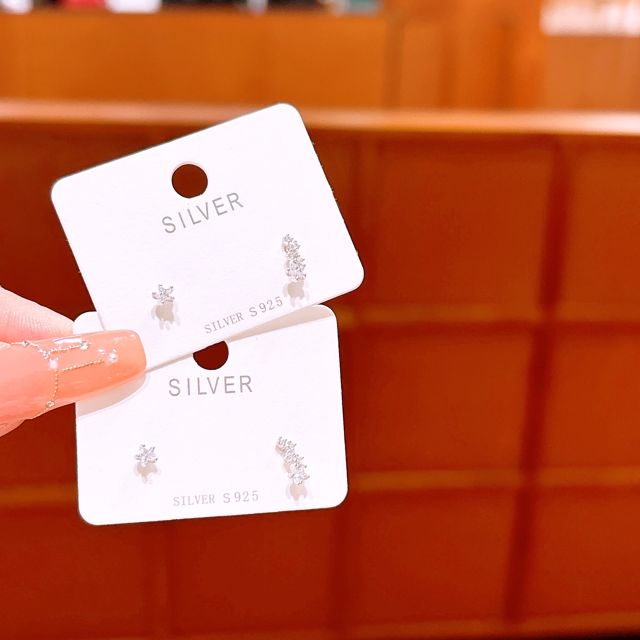 フレッシュ高品質シルバーイヤリングゴールド 記念日