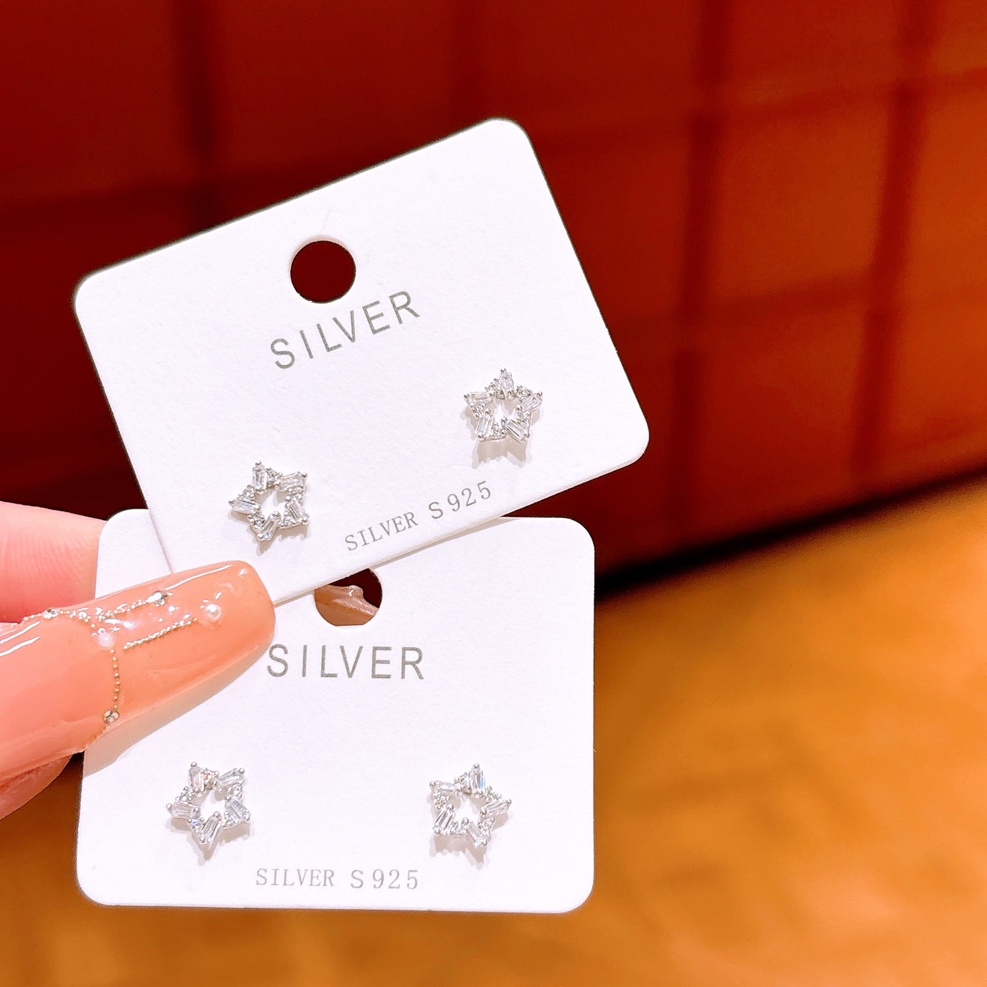 Low Allergy Silver Earrings Korean Style Bestie Gift Gold