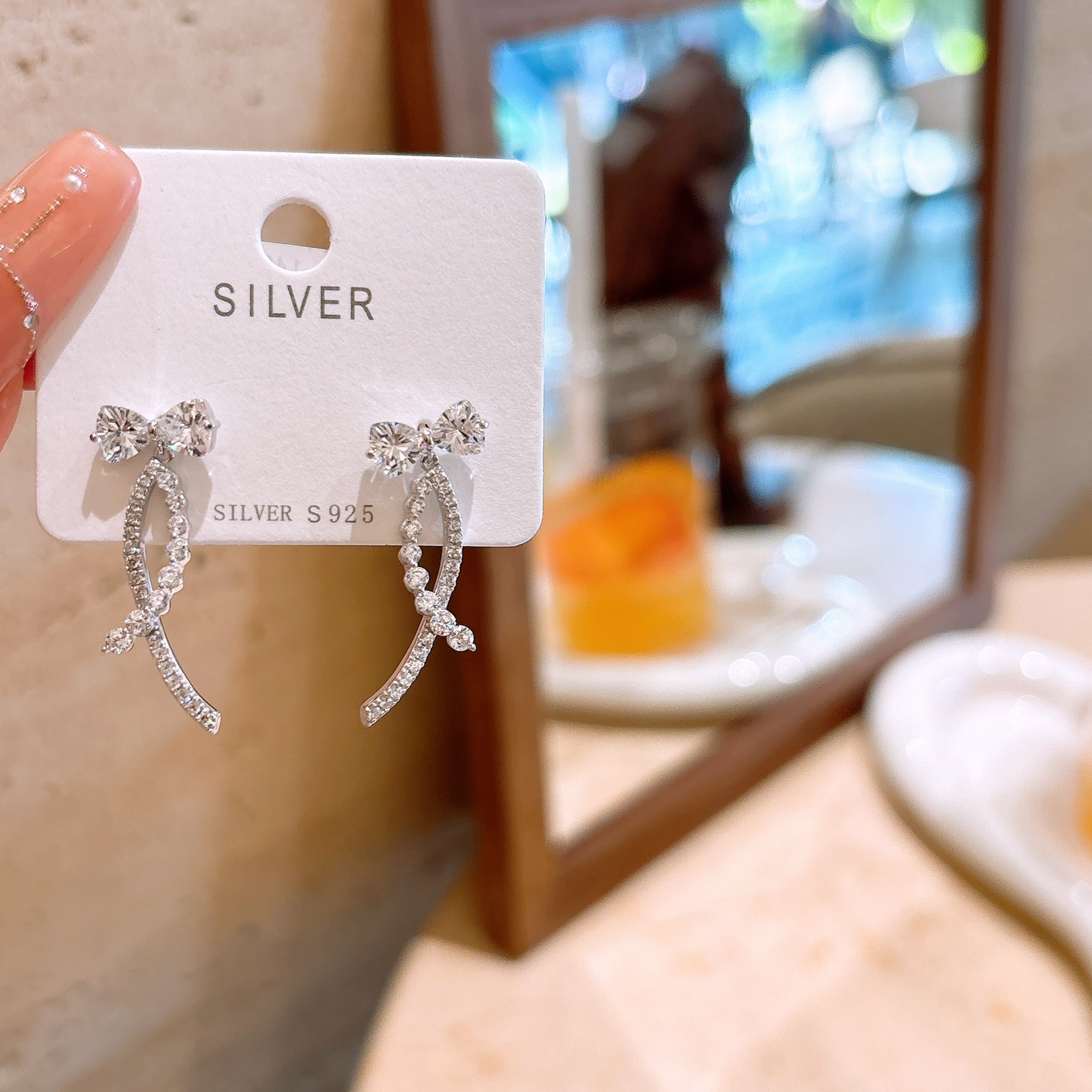 S925 Sterling Silver Earrings Lively Teacher's Day Gold