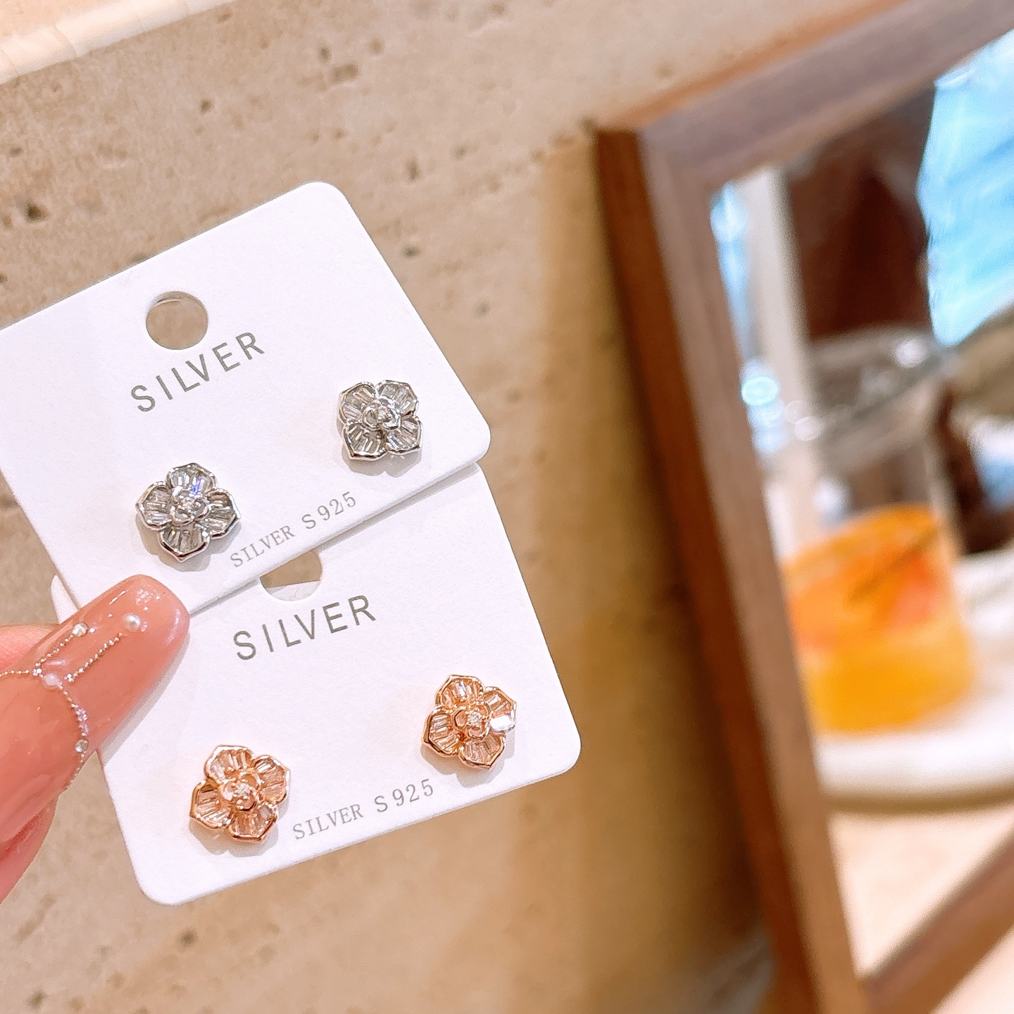 High Polish Silver Earrings Ins Style New Year Silver