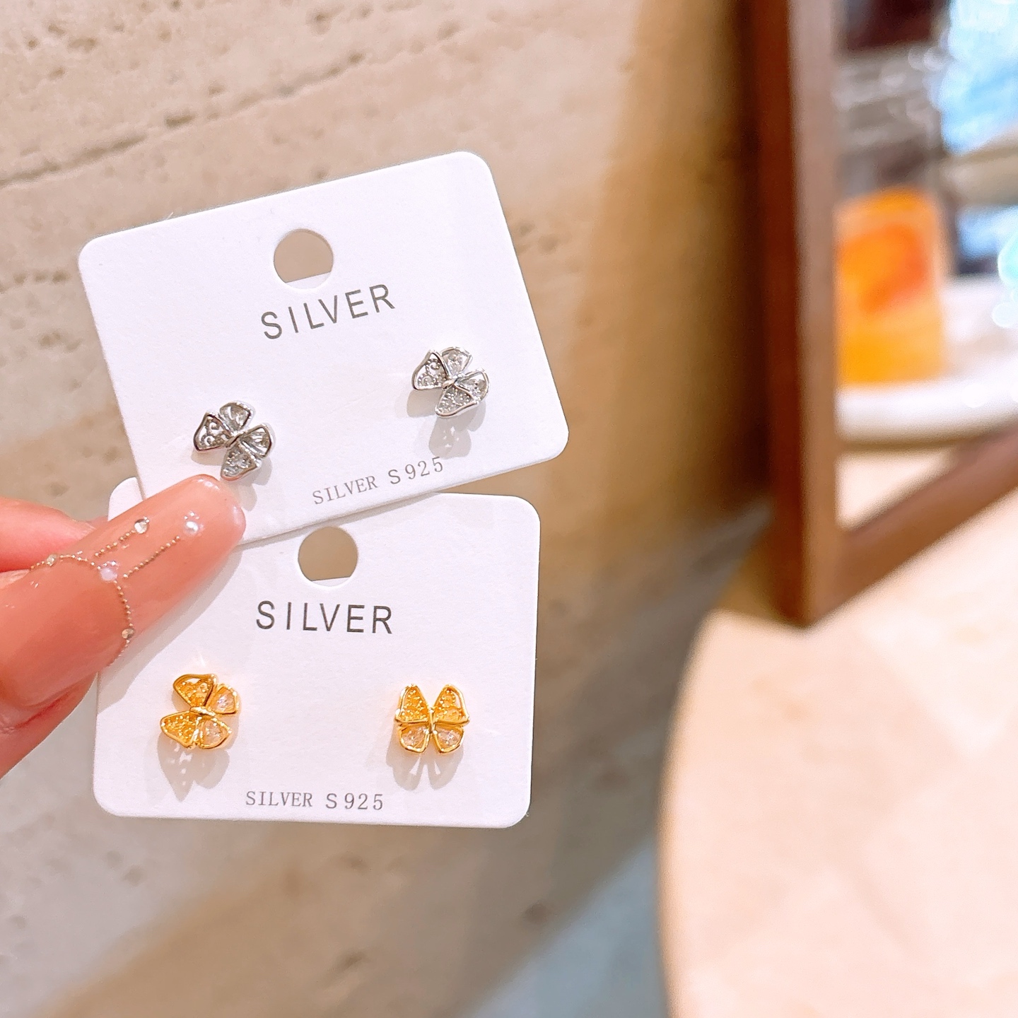 Nickel Free Silver Earrings Gentle Spring Festival Gold