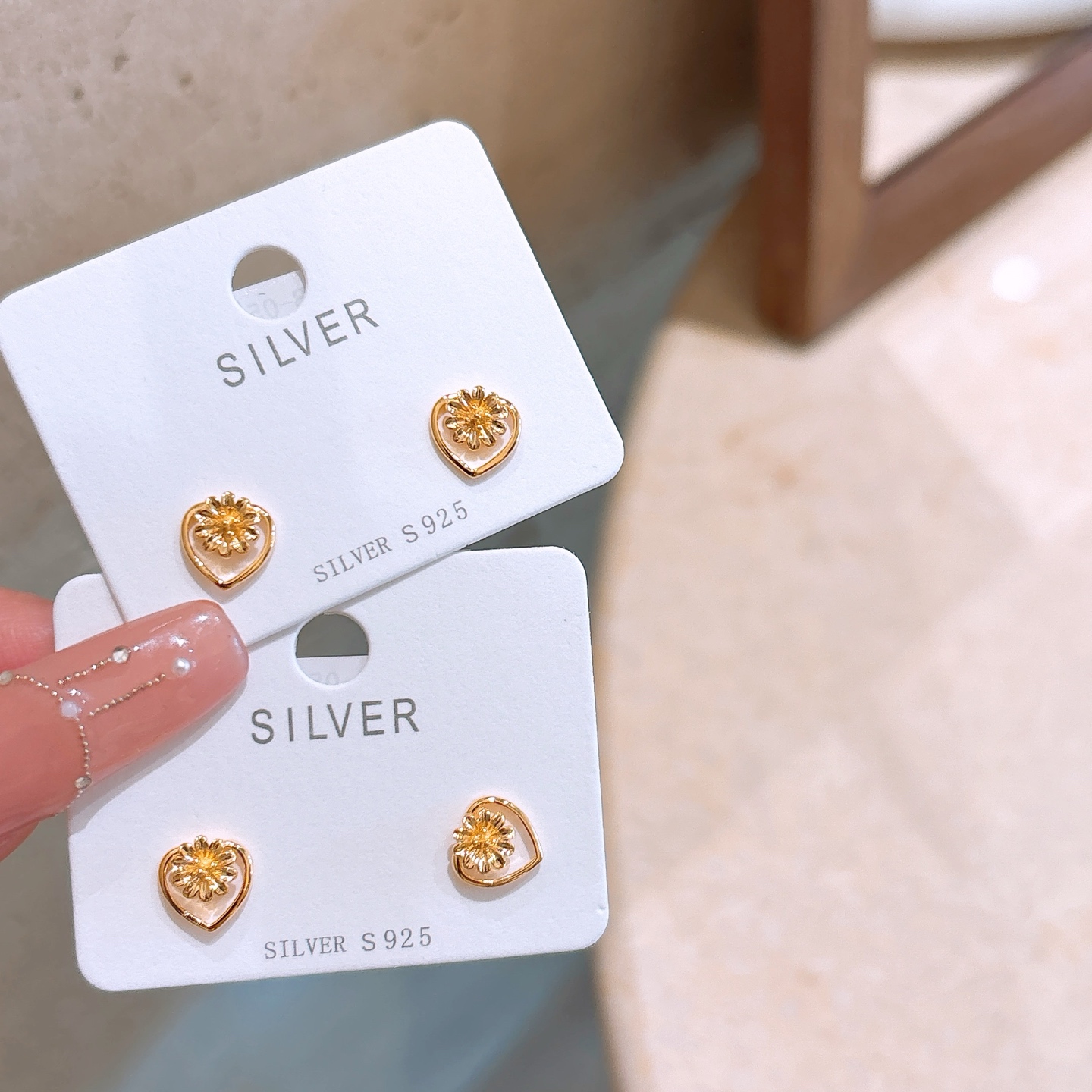 Solid Silver Earrings Fashion New Year Silver