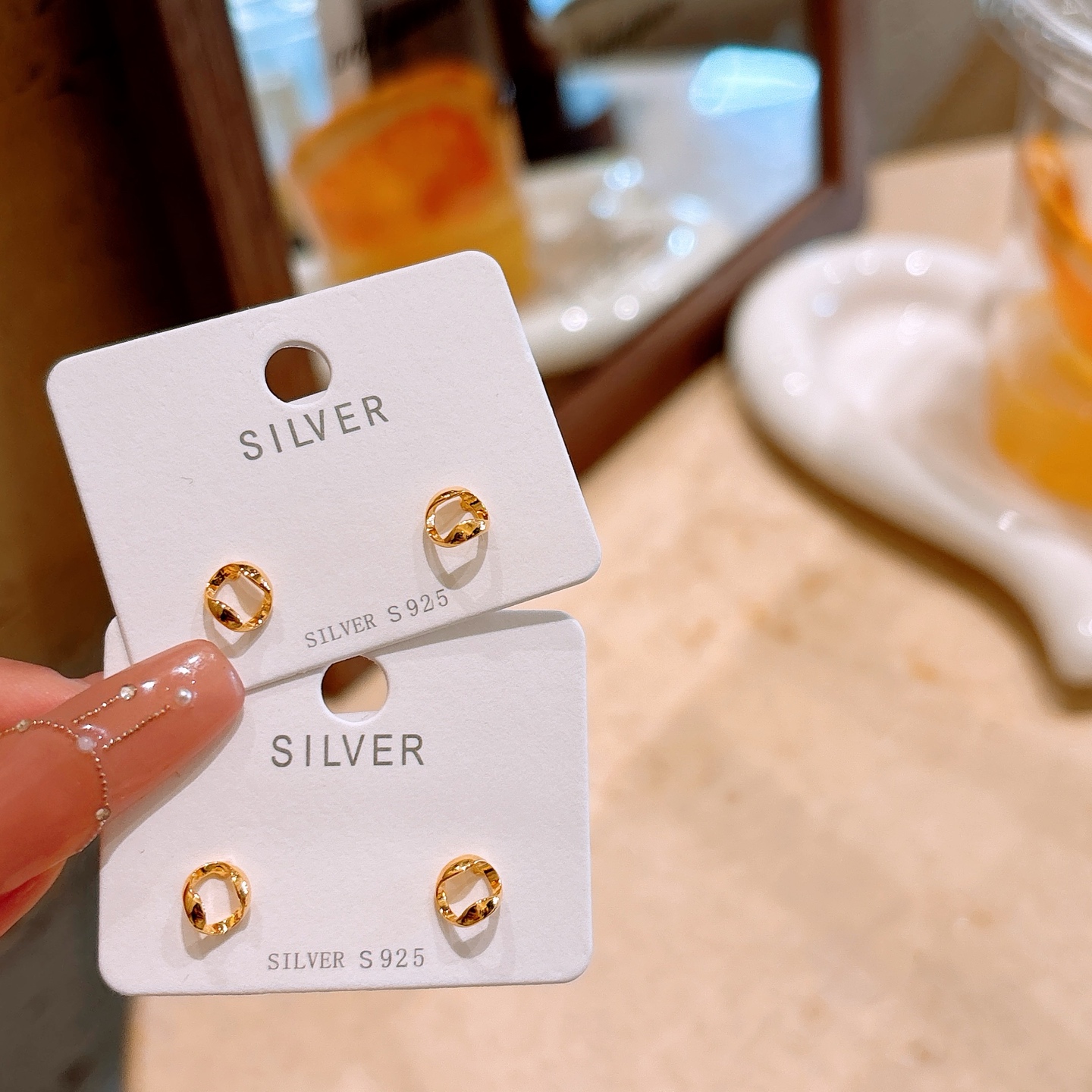 925 Silver Earrings Fashion Self-love Gold