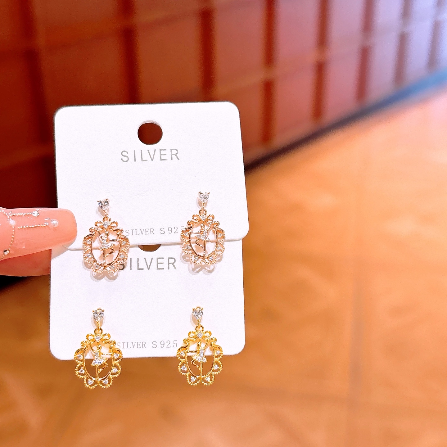 925 Silver Earrings Cute Bestie Gift Gold