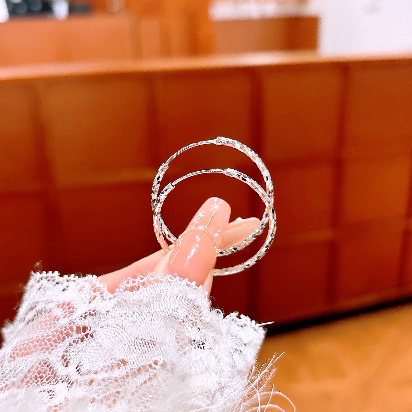 S925 Sterling Silver Hoop Earrings Elegant Confession Silver