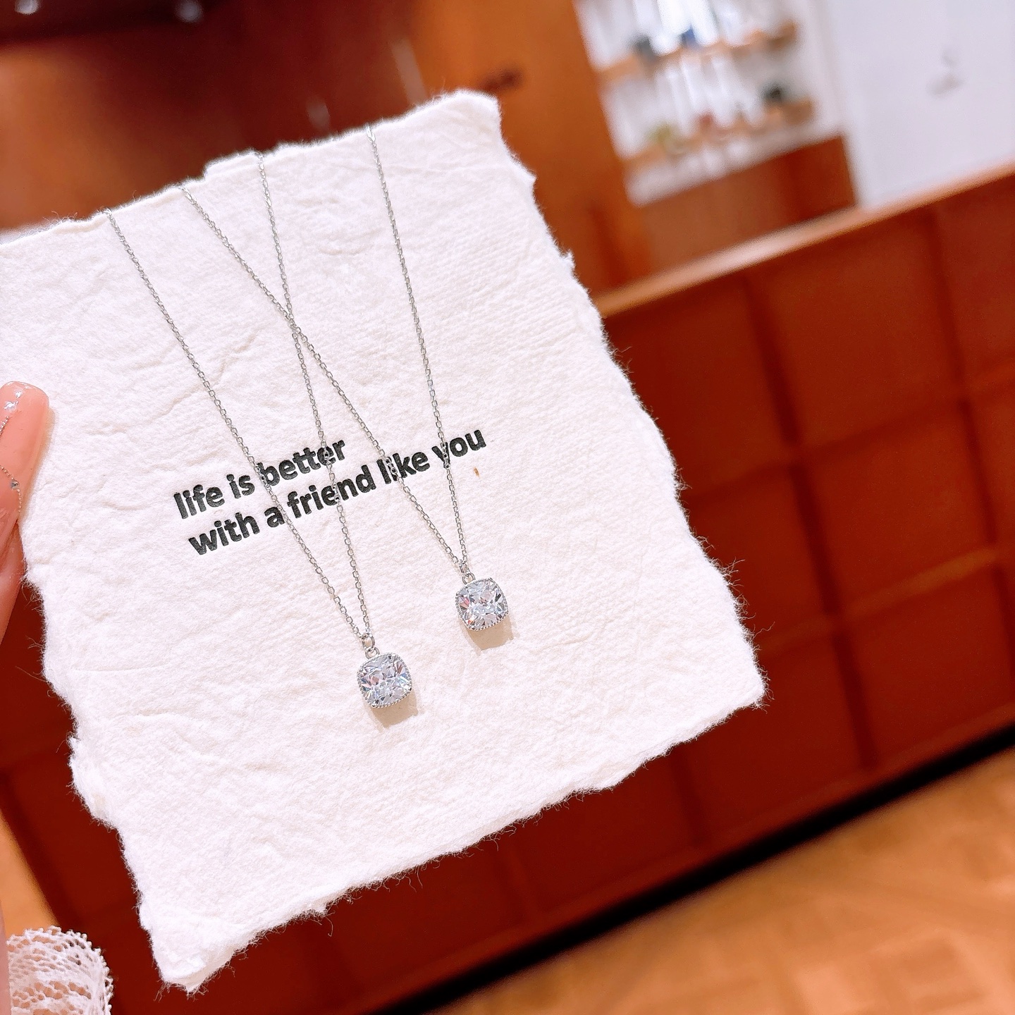 Solid Silver Necklace Cute Spring Festival Silver