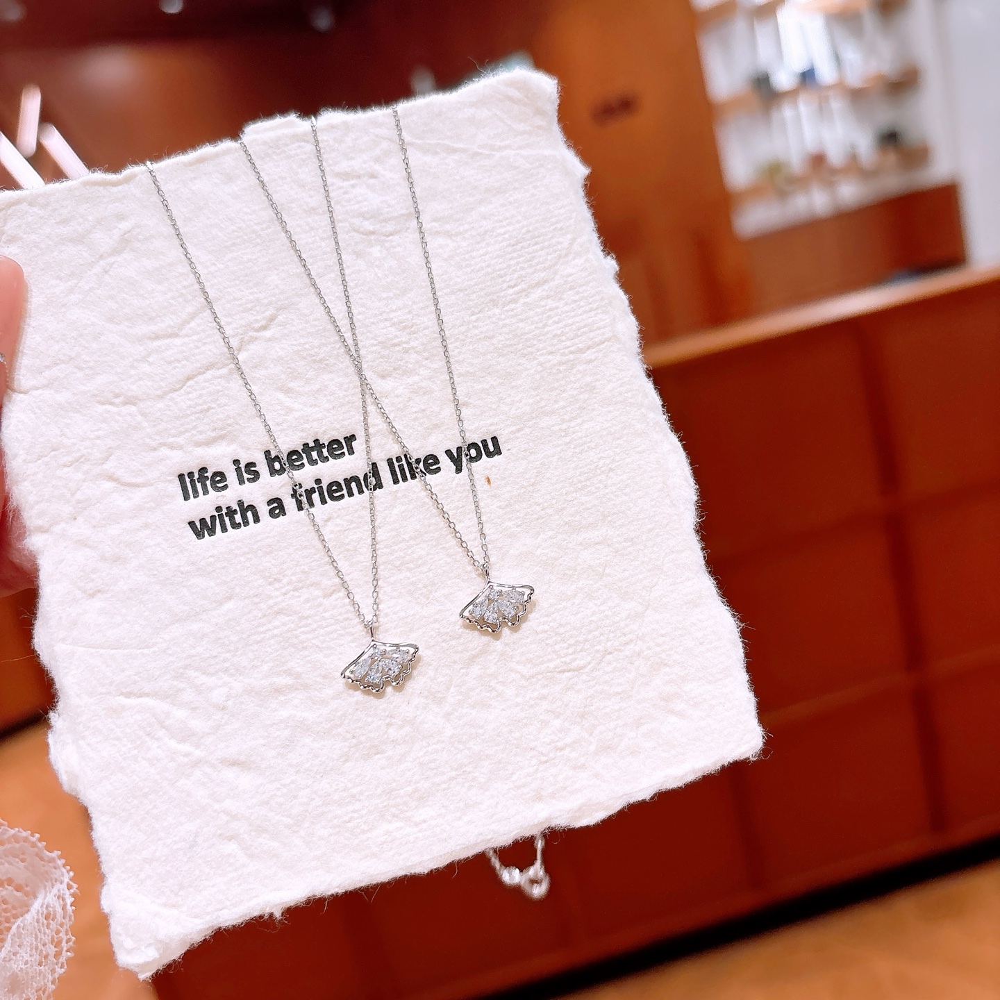 Low Allergy Silver Necklace Ethereal Birthday Silver