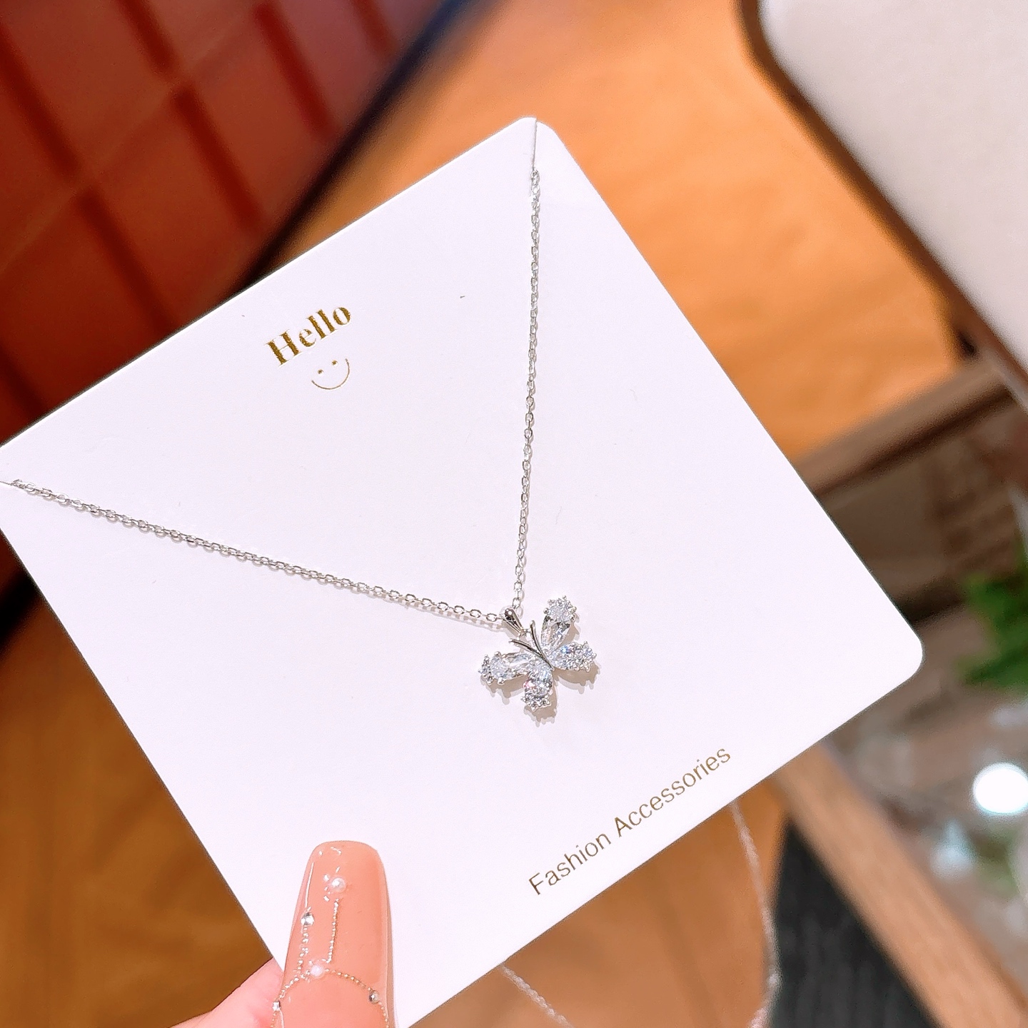 High Polish Silver Necklace Intellectual Bestie Gift Gold