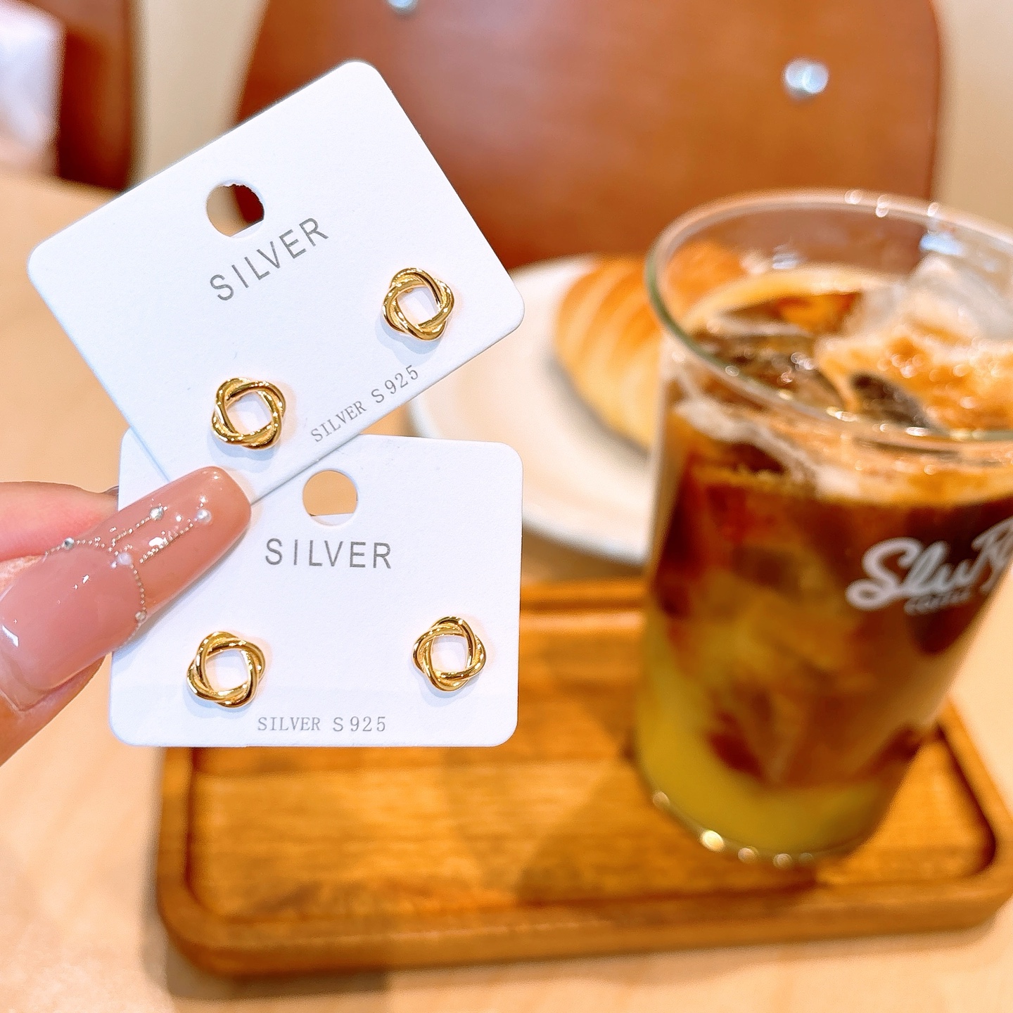 S925 Sterling Silver Earrings Unique Teacher's Day Silver