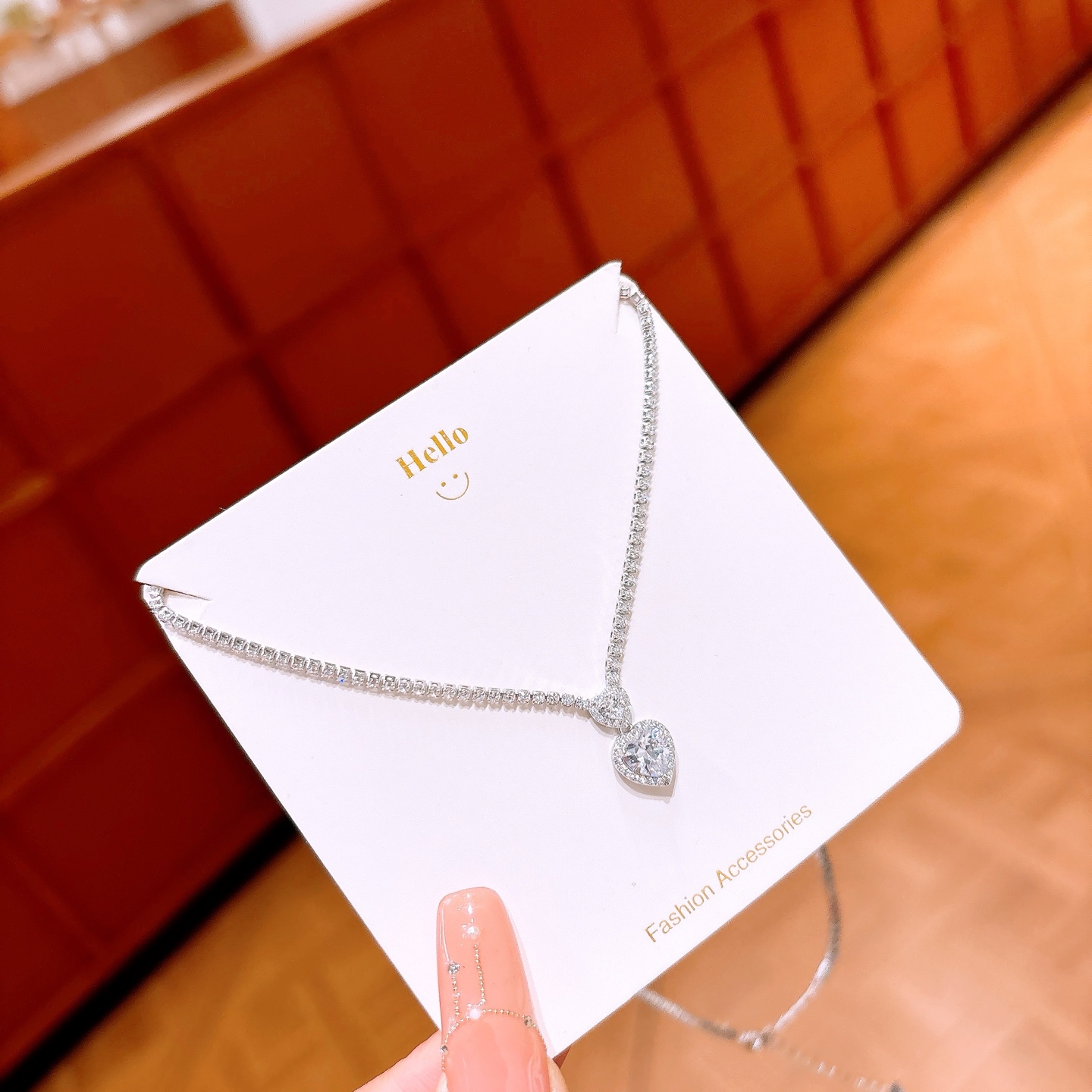 Solid Silver Necklace Cute Mother's Day Gold