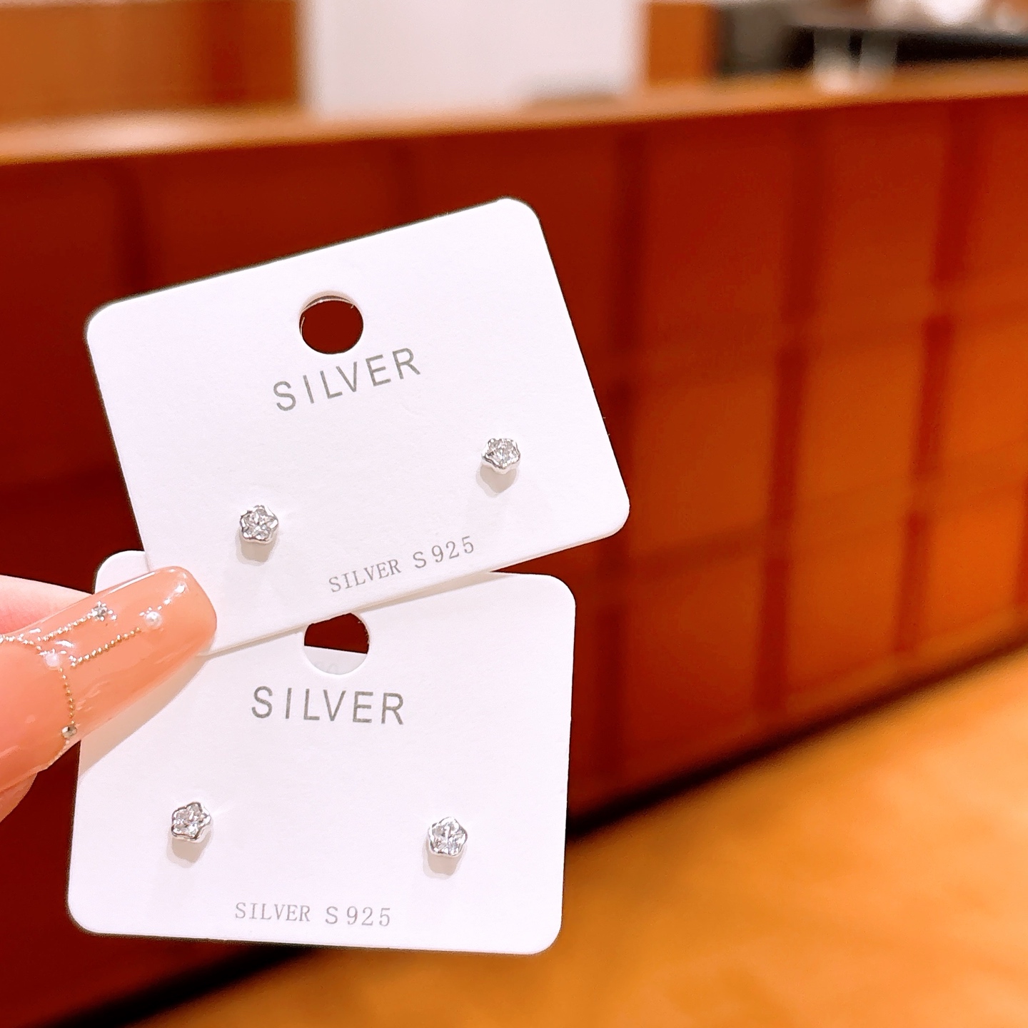 925 Silver Earrings Romantic Wedding Registration Silver