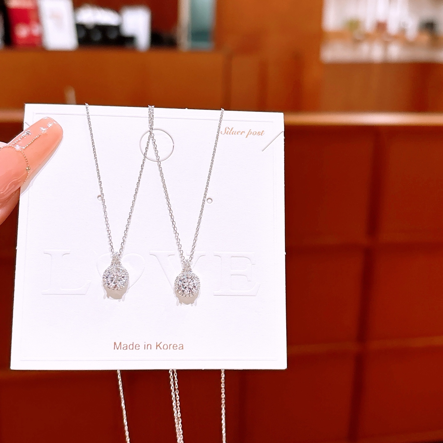 Fine Silver Necklace Korean Style Christmas Silver