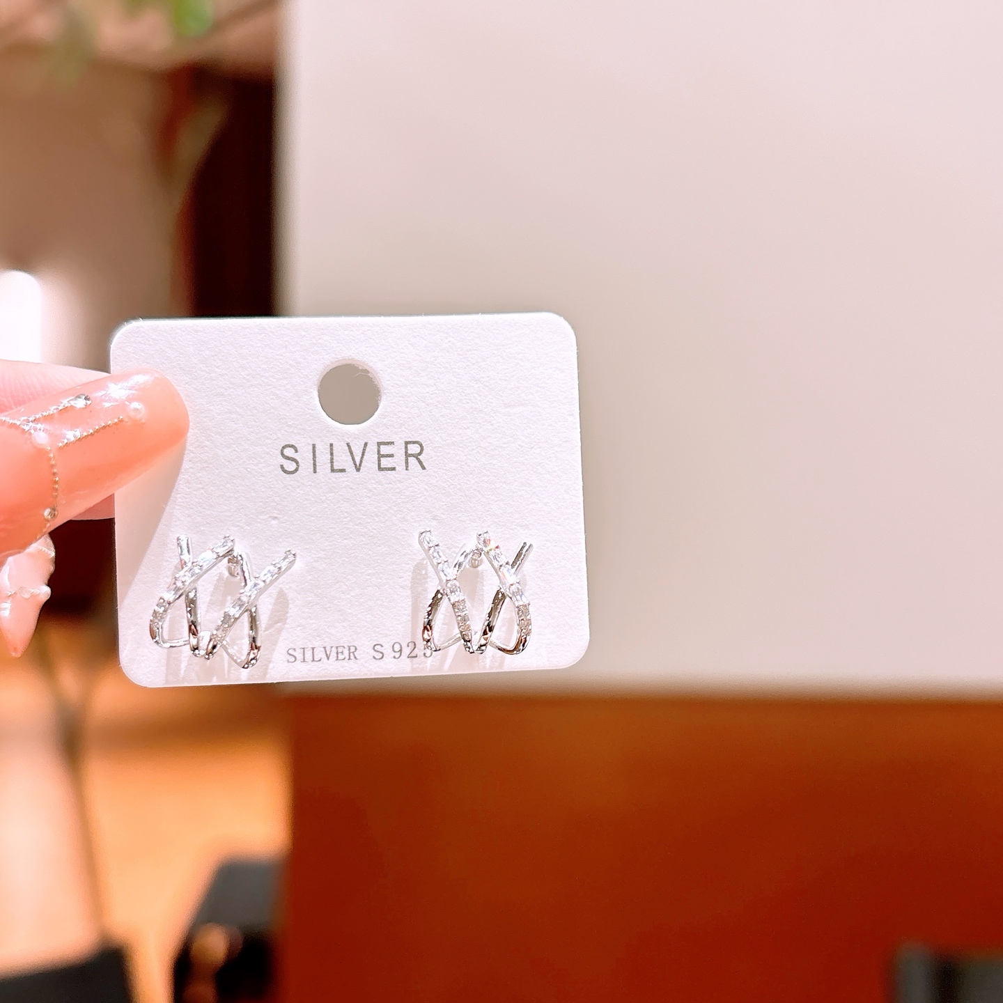 Solid Silver Earrings Romantic Gift for Her Gold