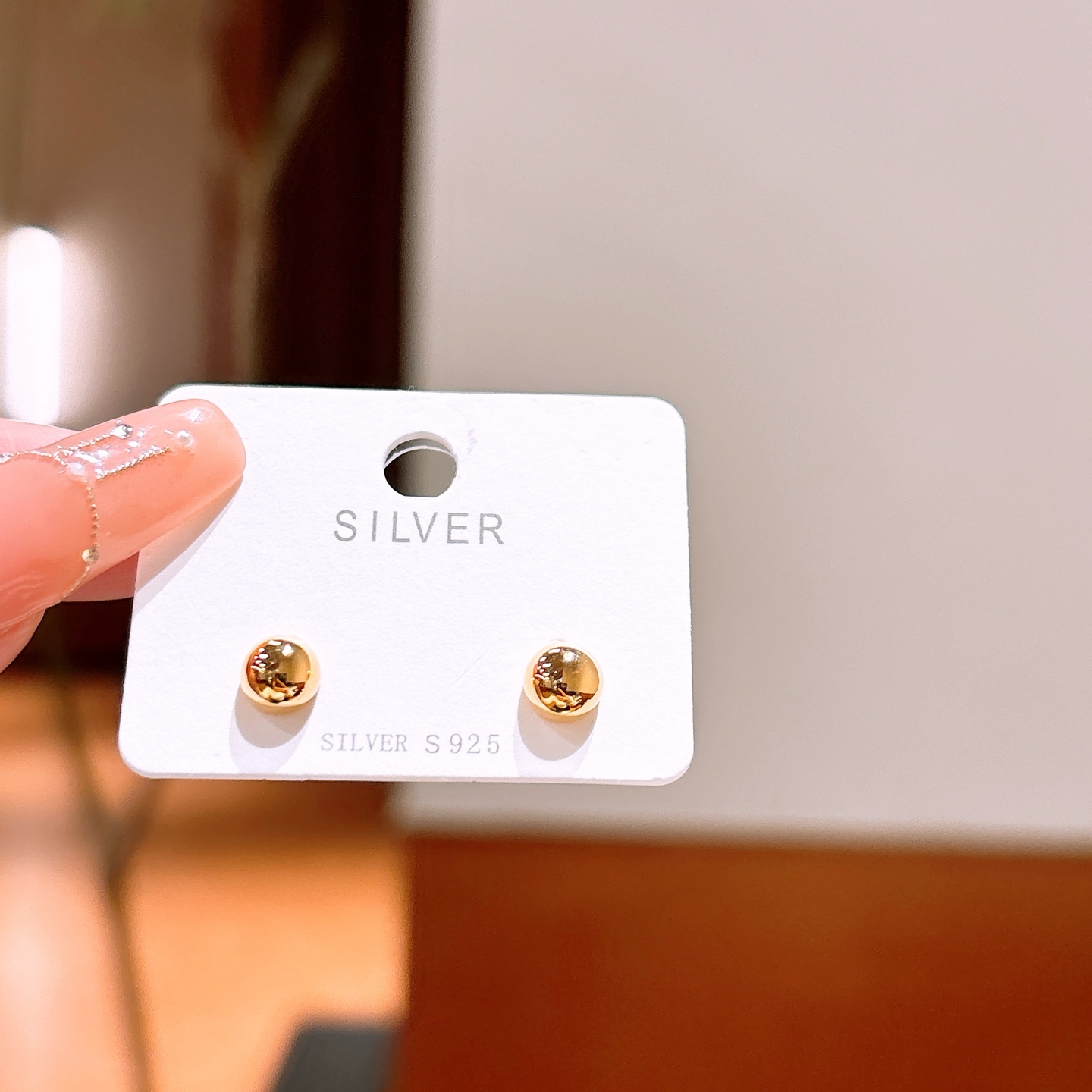 Nickel Free Silver Earrings Light Luxury Workplace Gold