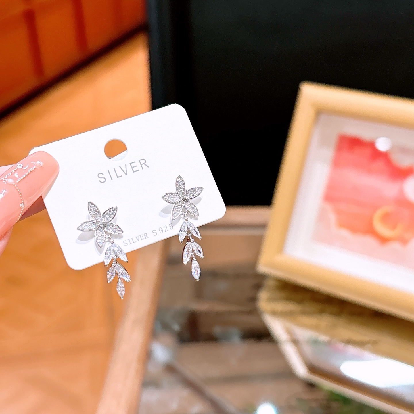 Fine Silver Earrings Premium Wedding Gold