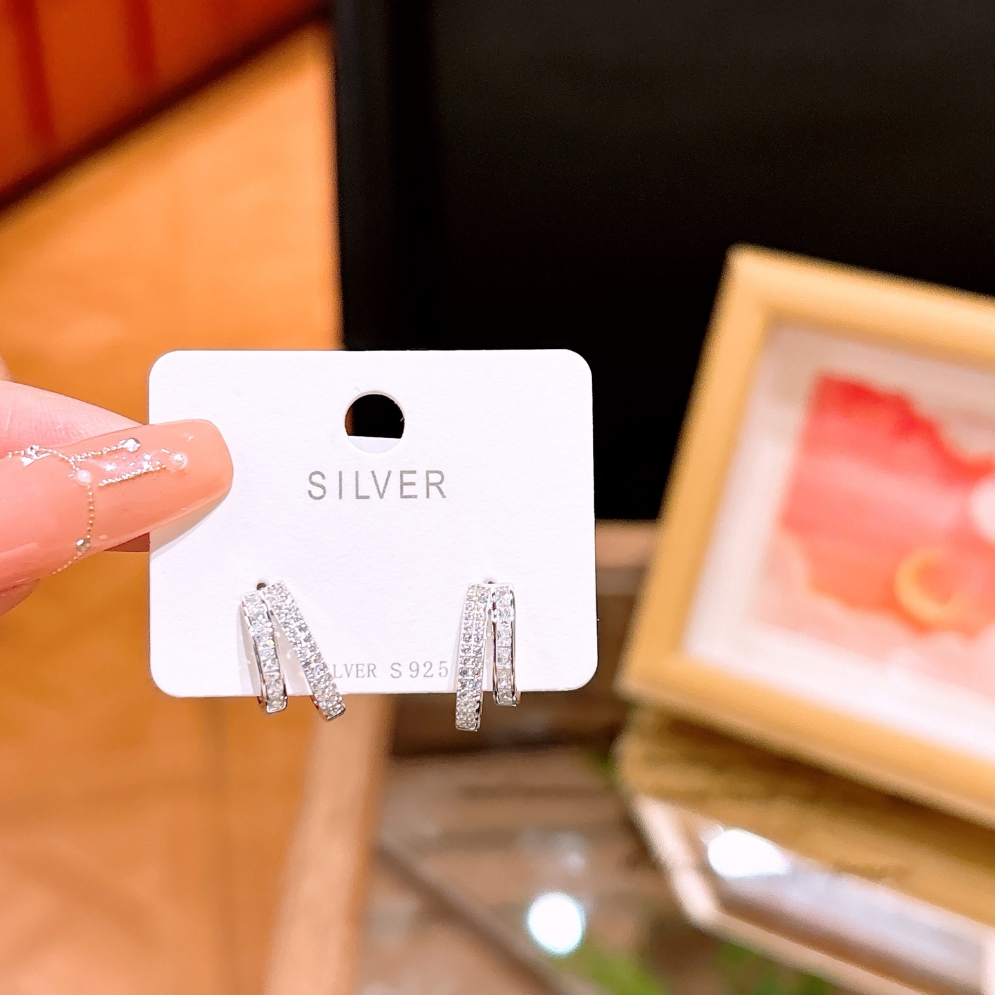 S925 Sterling Silver Earrings French Spring Festival Silver