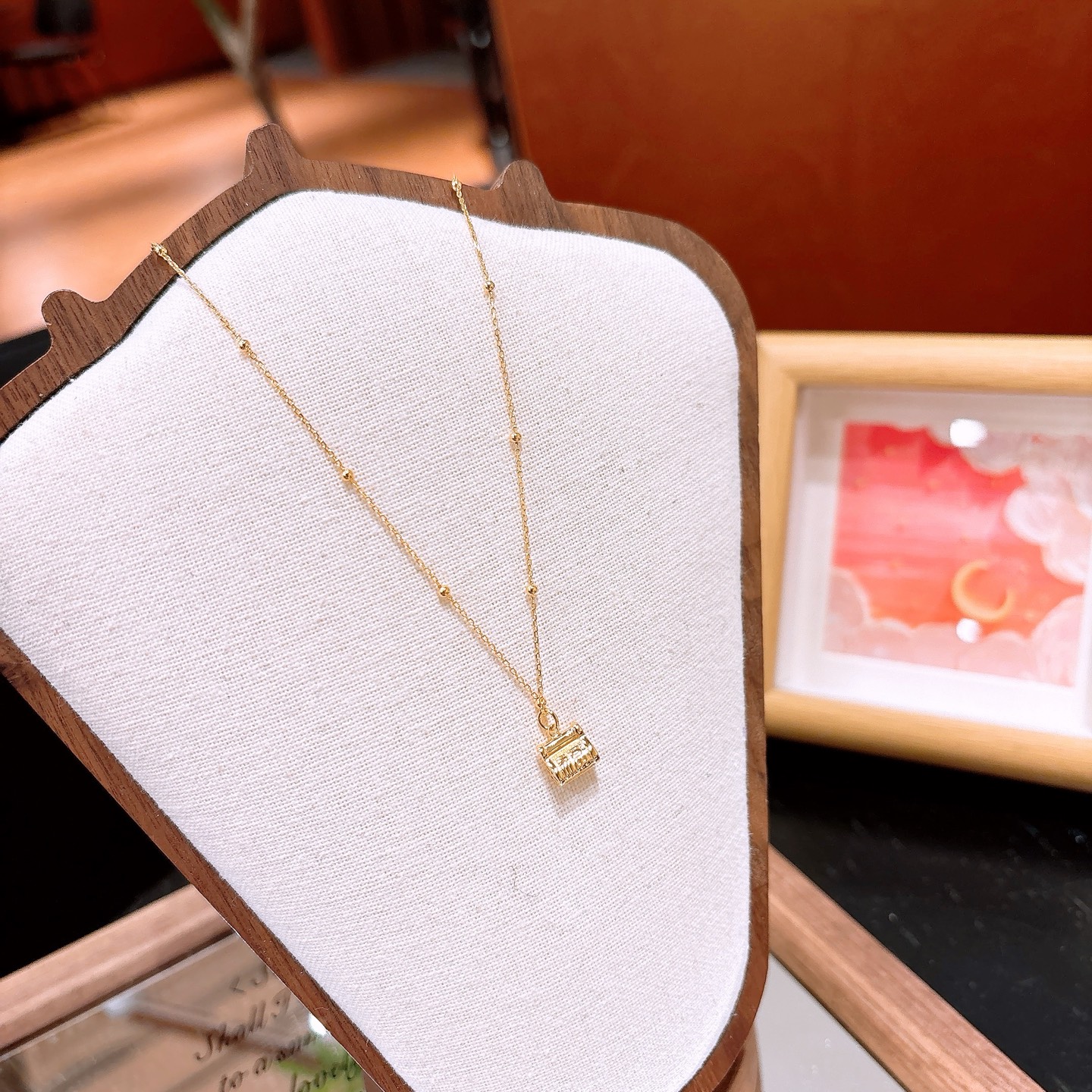 Hypoallergenic Silver Necklace Gentle Mother's Birthday Gold