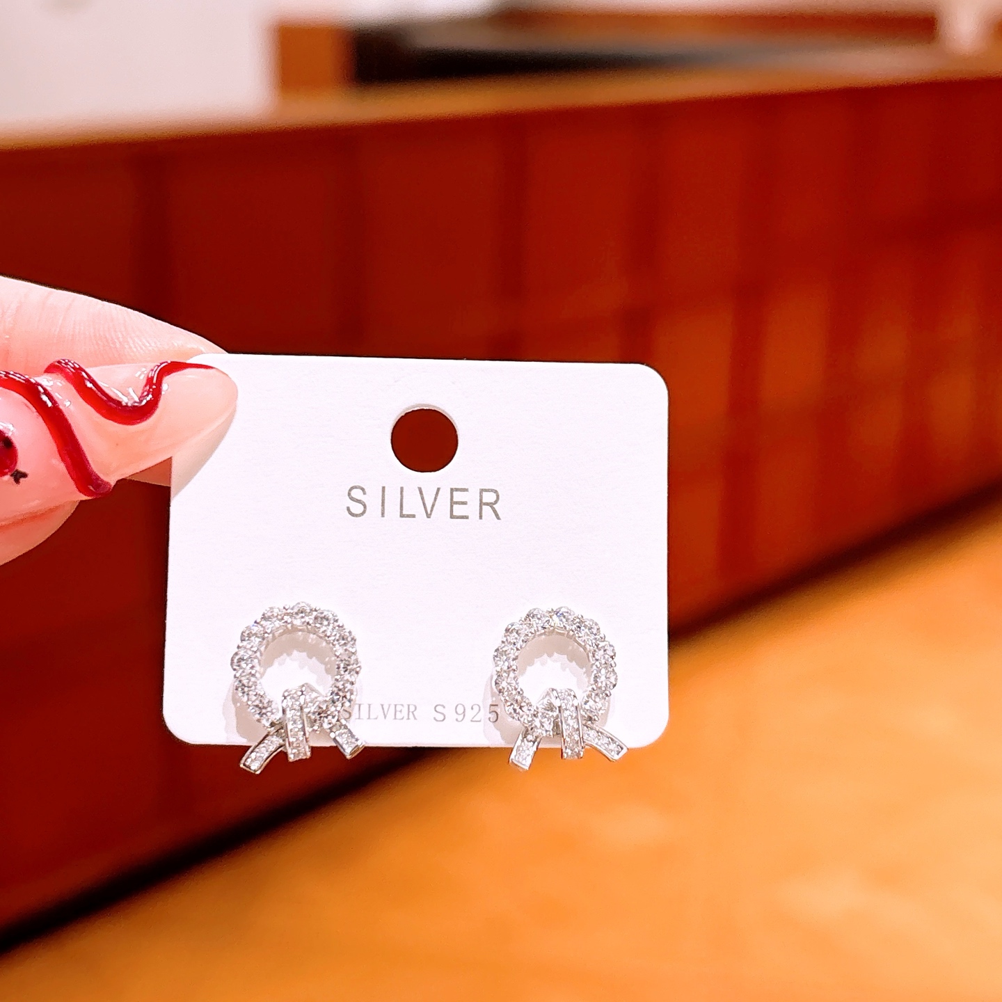 Low Allergy Silver Earrings Romantic Valentine's Day Gold