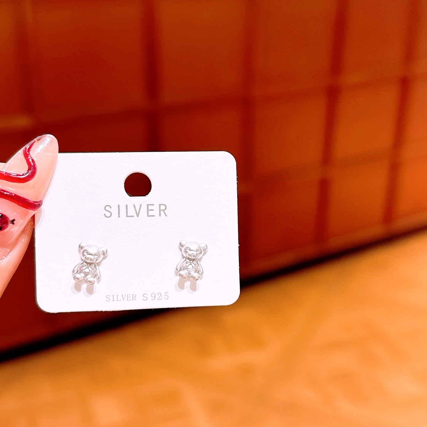 Solid Silver Earrings Unique Wedding Gold