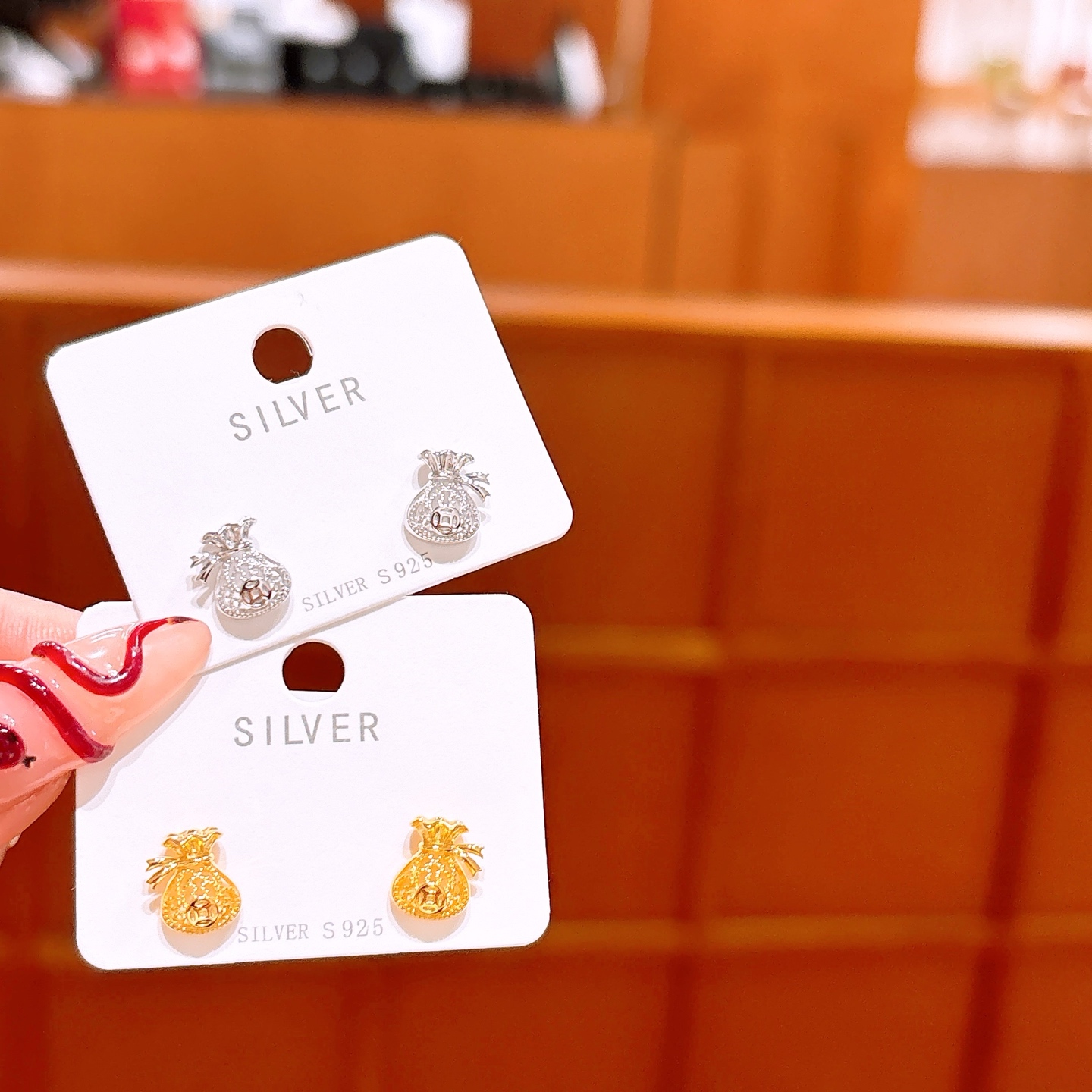 Low Allergy Silver Earrings Soft Valentine's Day Gold