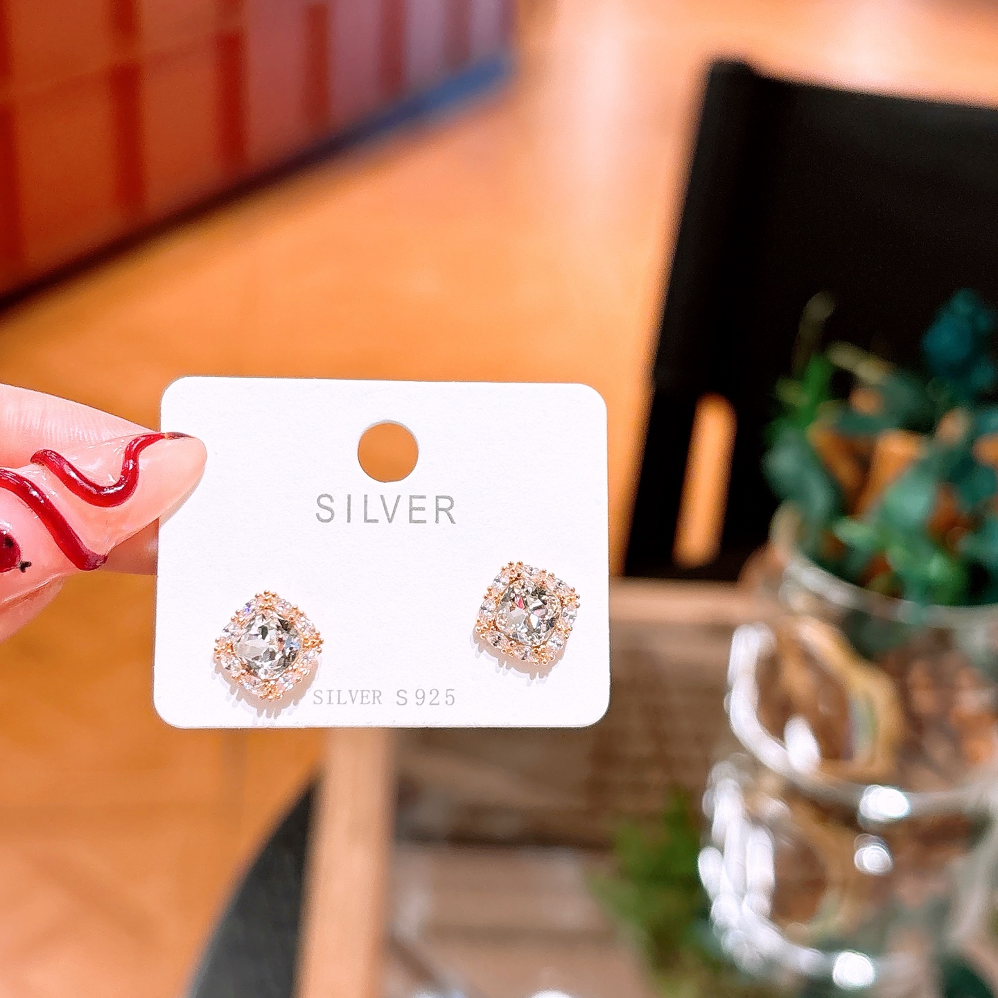 Solid Silver Earrings Sweet & Cool Graduation Gold