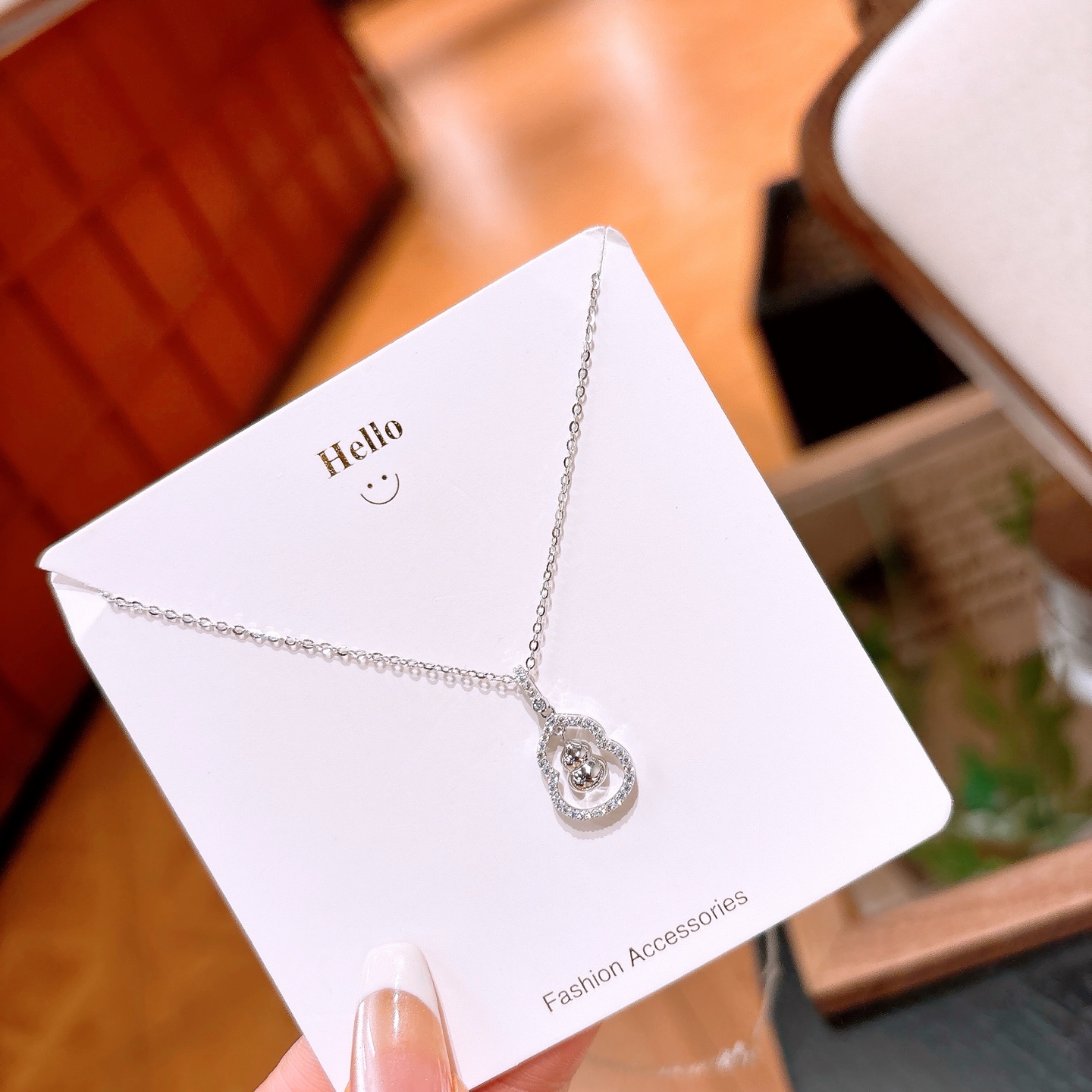 Solid Silver Necklace Cute Wedding Favor Gold