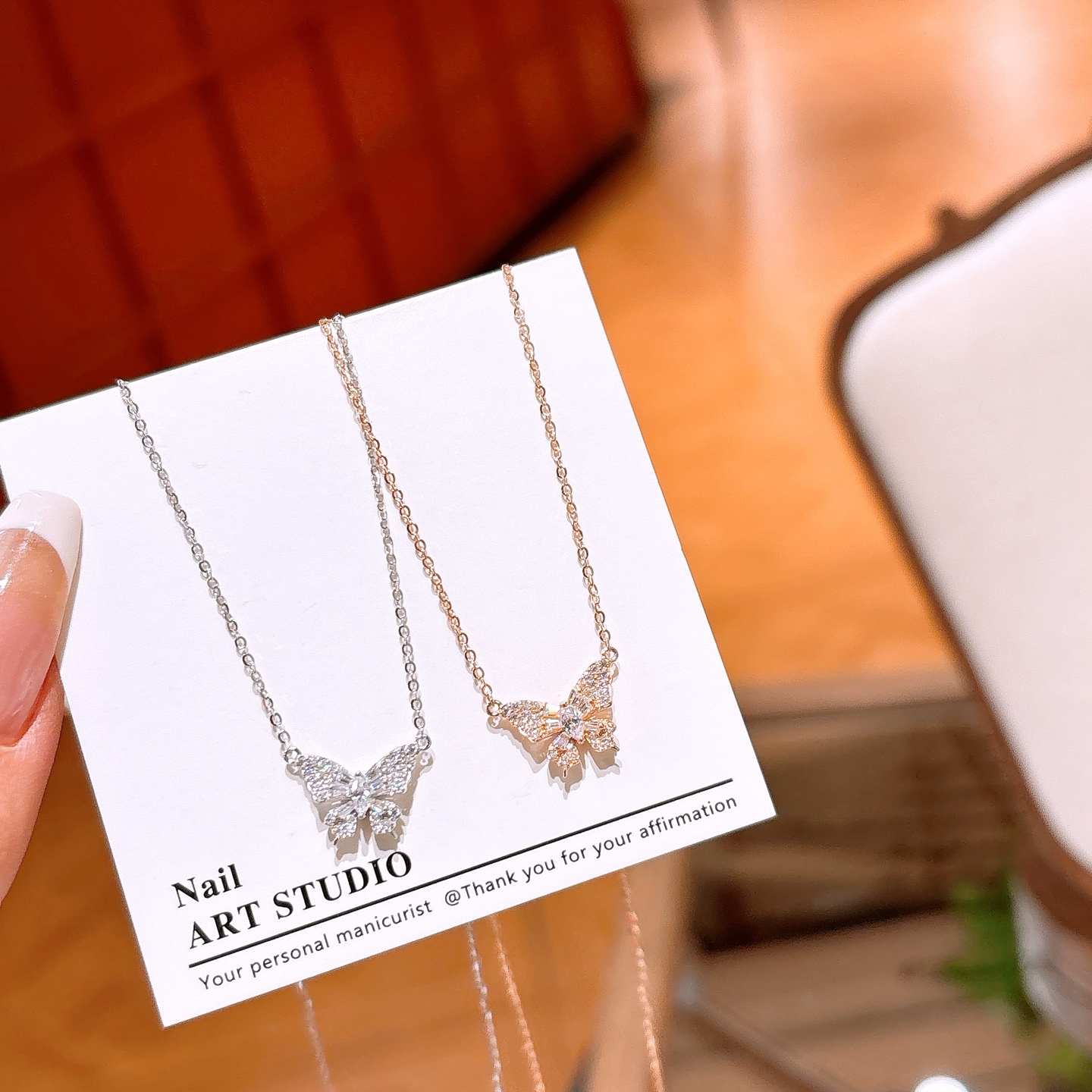 S925 Sterling Silver Necklace Gentle Party Gold