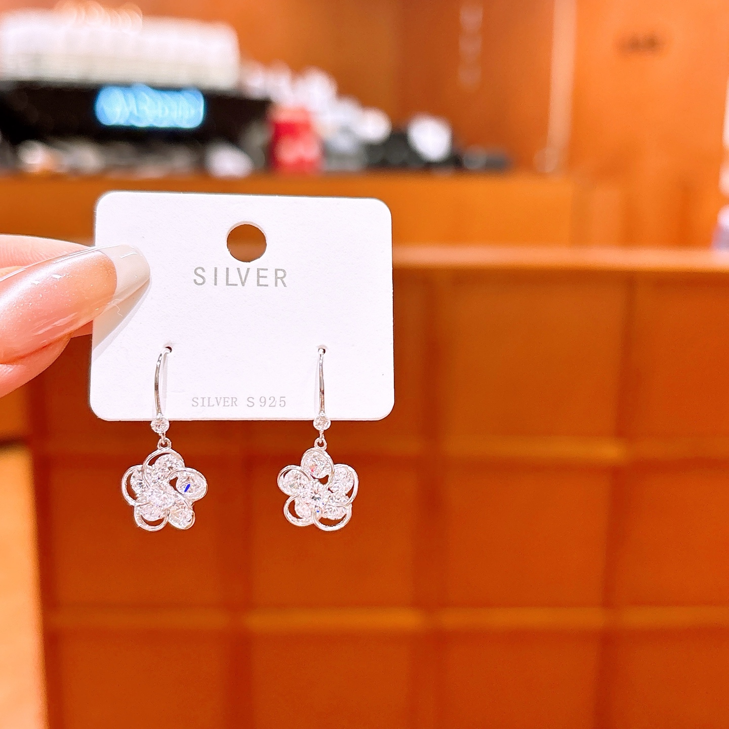 Nickel Free Silver Drop & Thread Earrings Fresh Birthday Gold