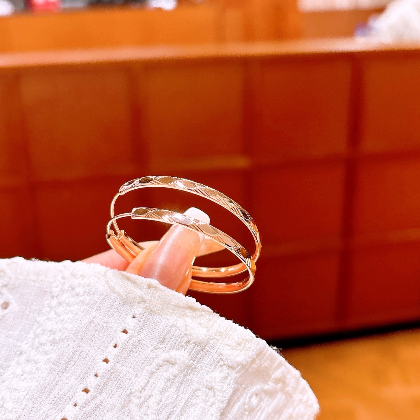 S925 Sterling Silver Hoop Earrings Pure Wedding Registration Gold