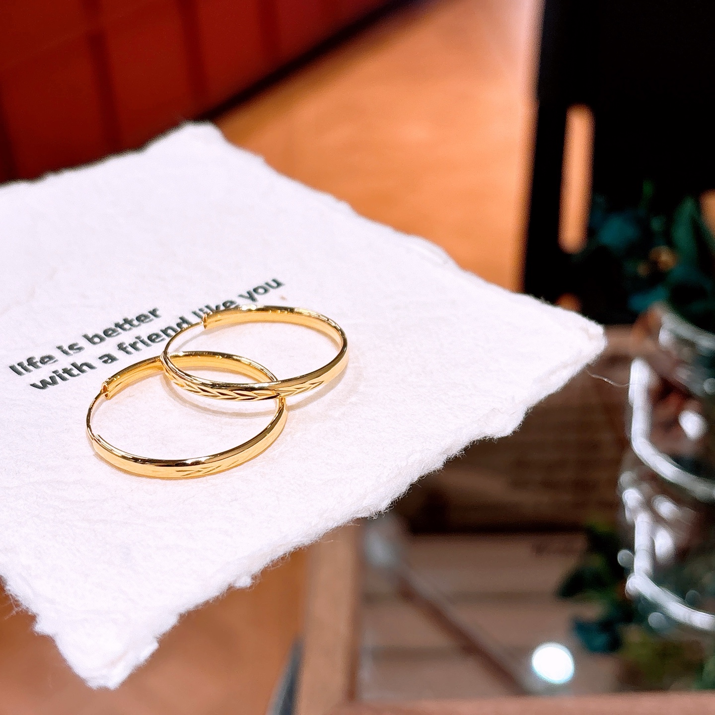 High Polish Silver Hoop Earrings Ultra Minimal Housewarming Gold