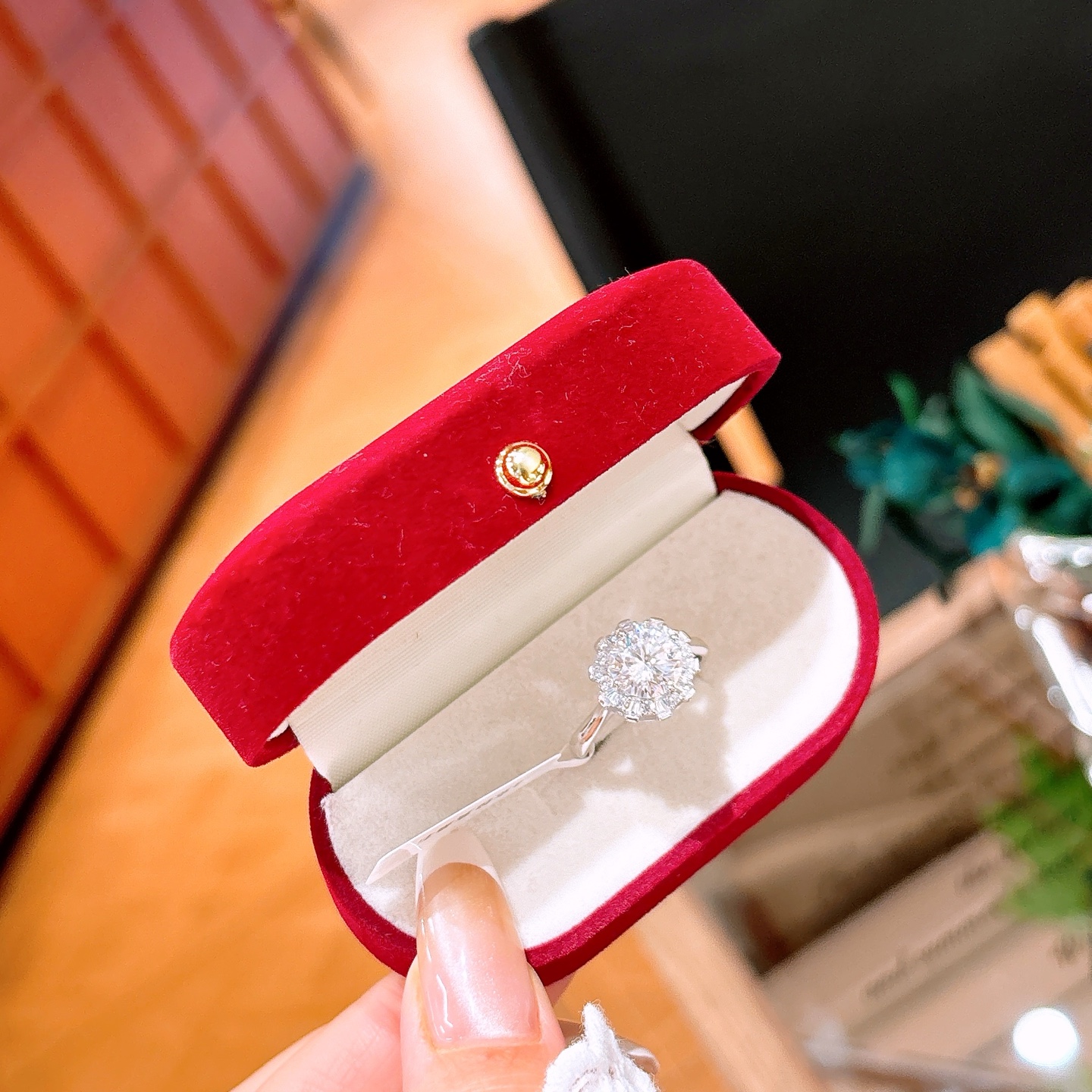 Fine Silver Moissanite Ring Ultra Minimal Annual Party Gold