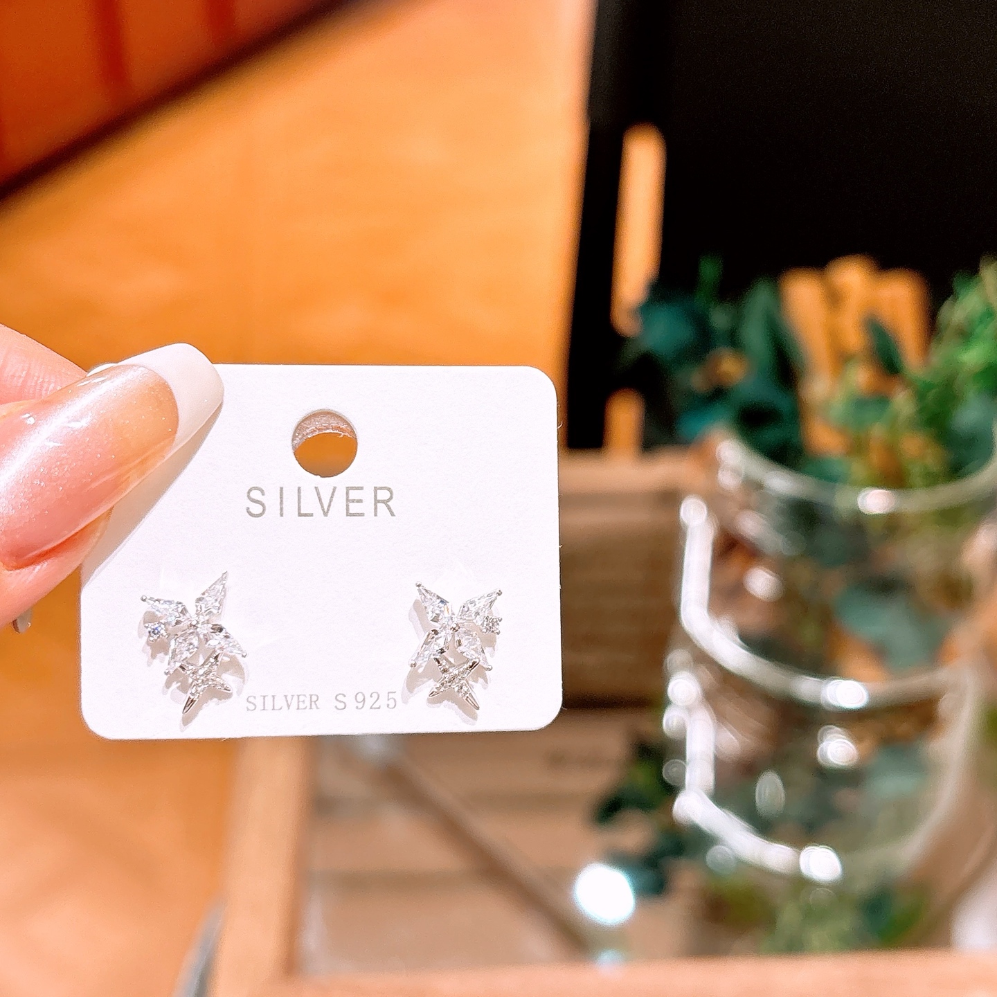 925 Silver Earrings Gentle Mother's Day Gold