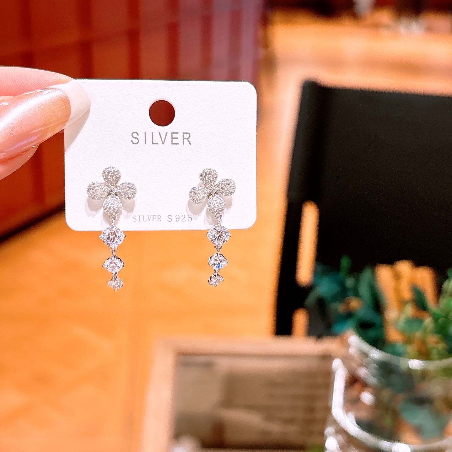 Feinsilber Ohrringe Frisch Geständnis Silber