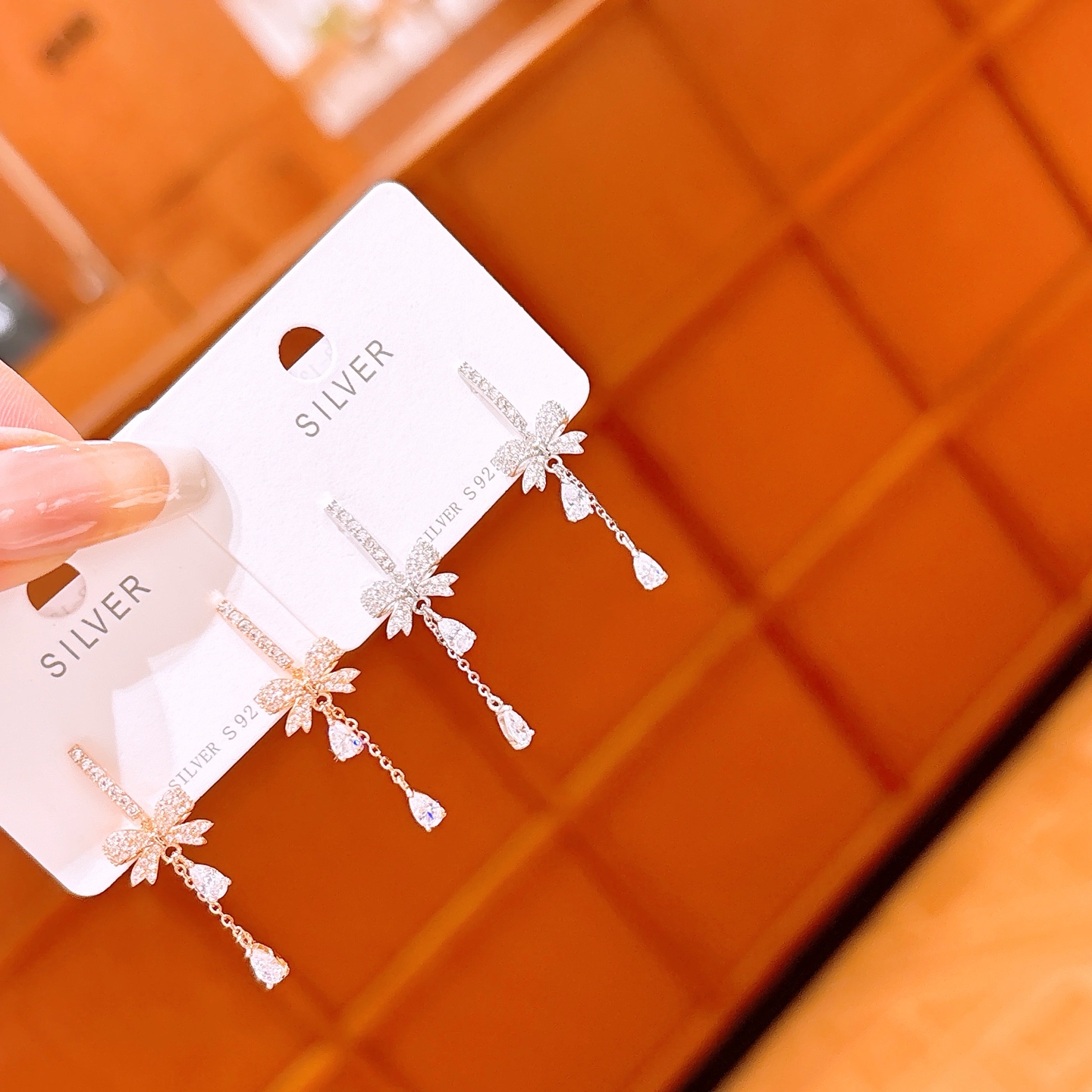 Hochglanzpoliertes Silber Ohrringe Süß & cool Heiratsantrag Gold