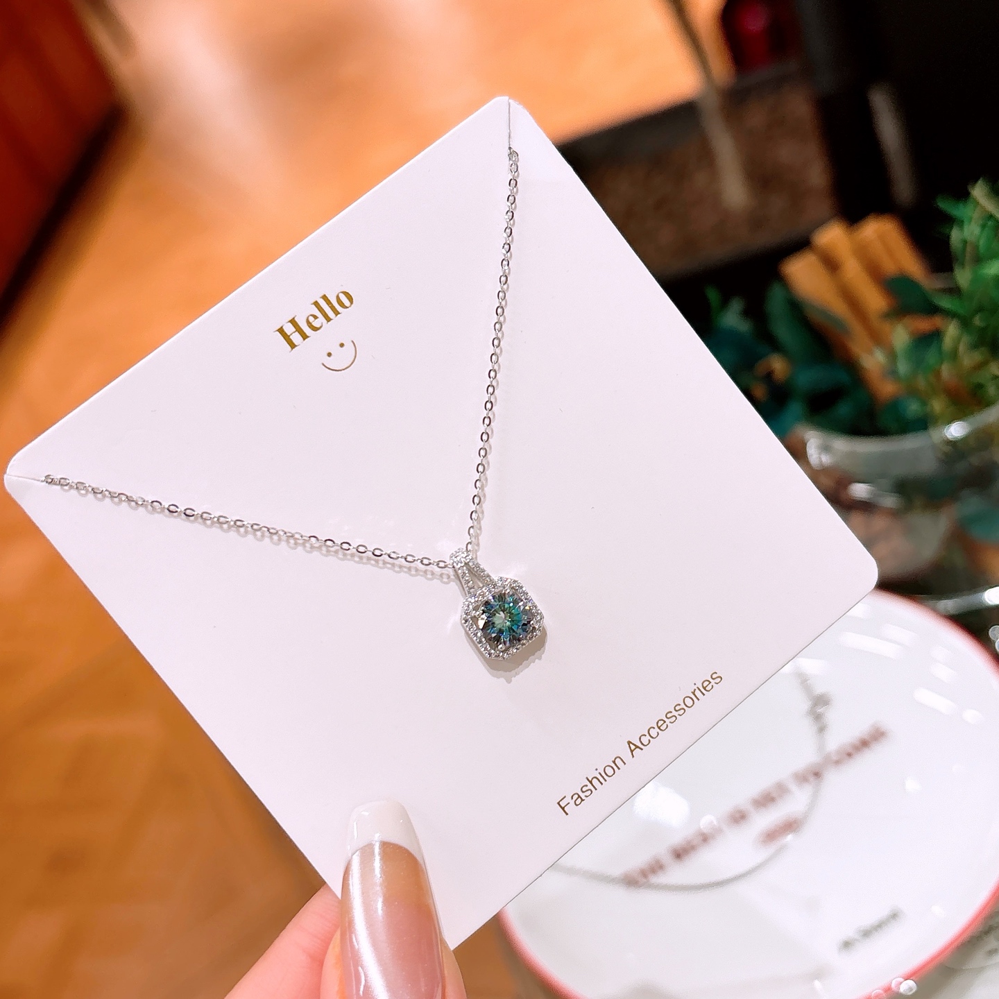 925 Silver Moissanite Necklace Ultra Minimal Birthday Silver