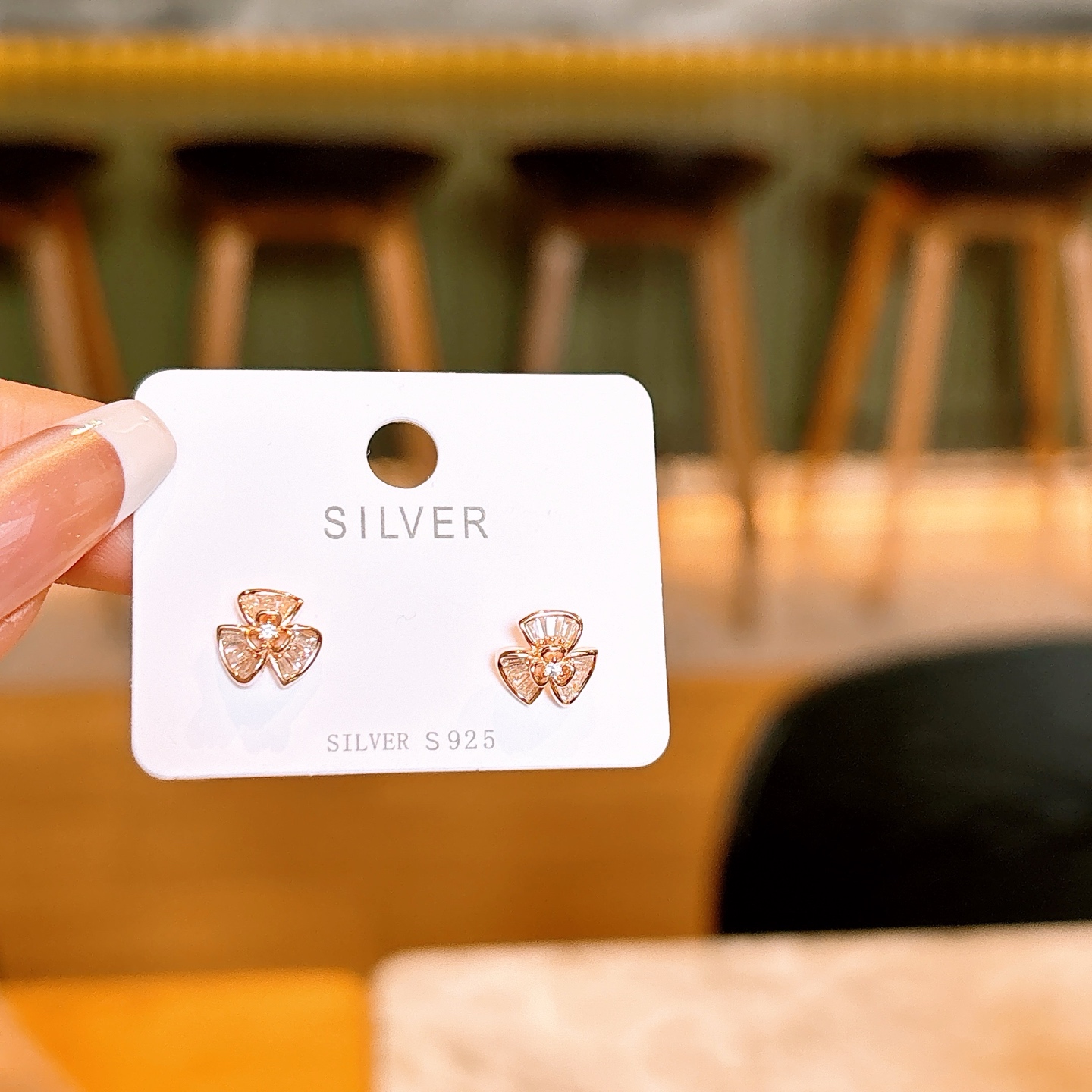 High Polish Silver Earrings Playful Anniversary Silver